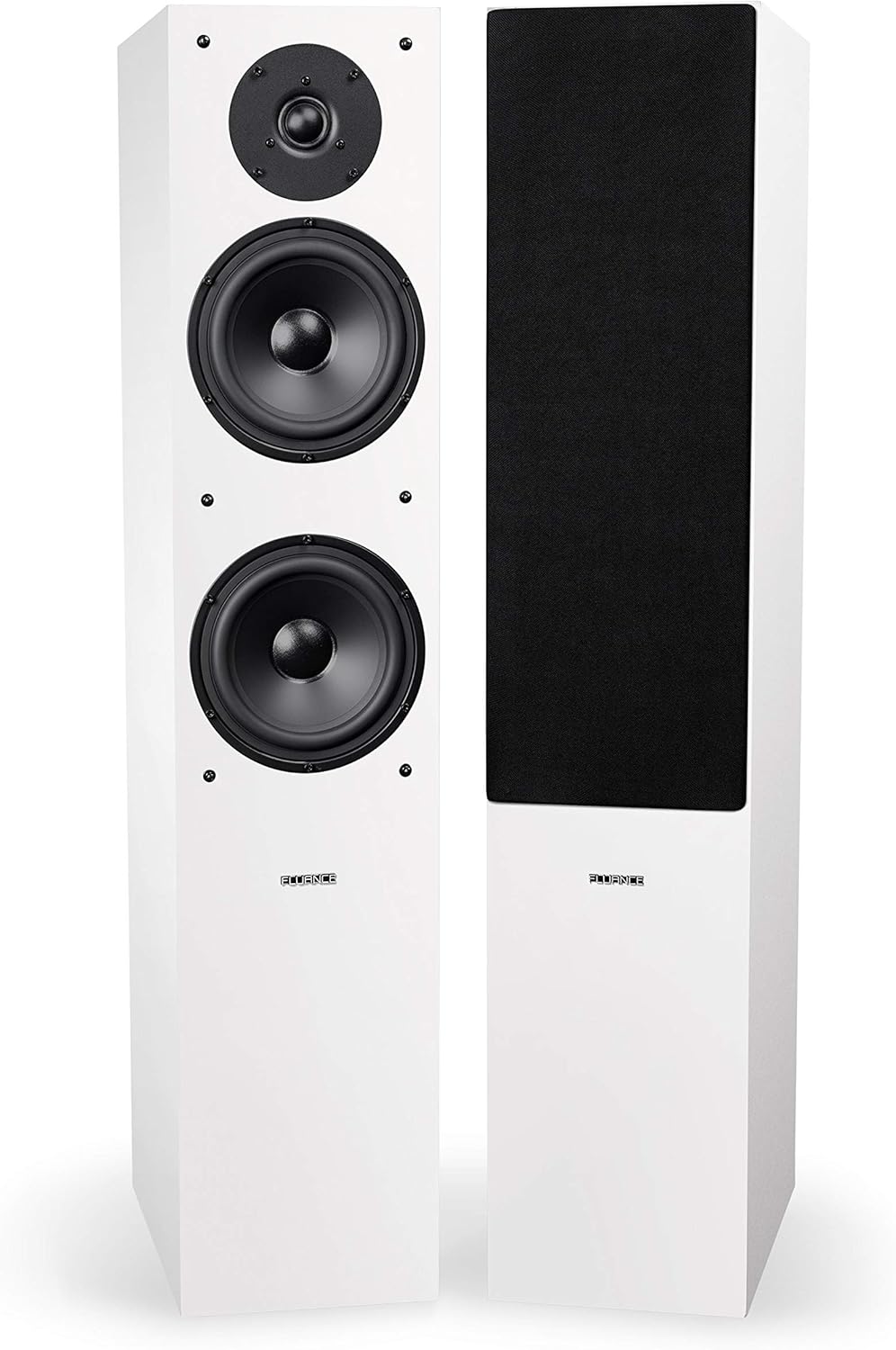 Fluance Elite High Definition Surround Sound Home Theater 7.1 Speaker System Including Floorstanding Towers, Center Channel, Surround, Rear Surround Speakers and DB10 Subwoofer - White (SX71WHR)