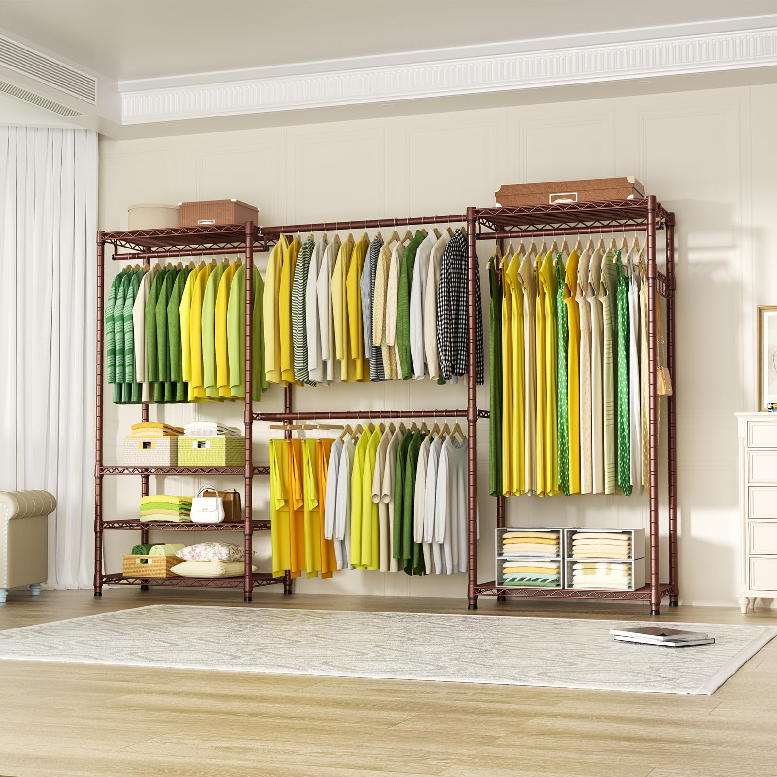 ULIF E1 Heavy Duty Adjustable Closet Garment Rack