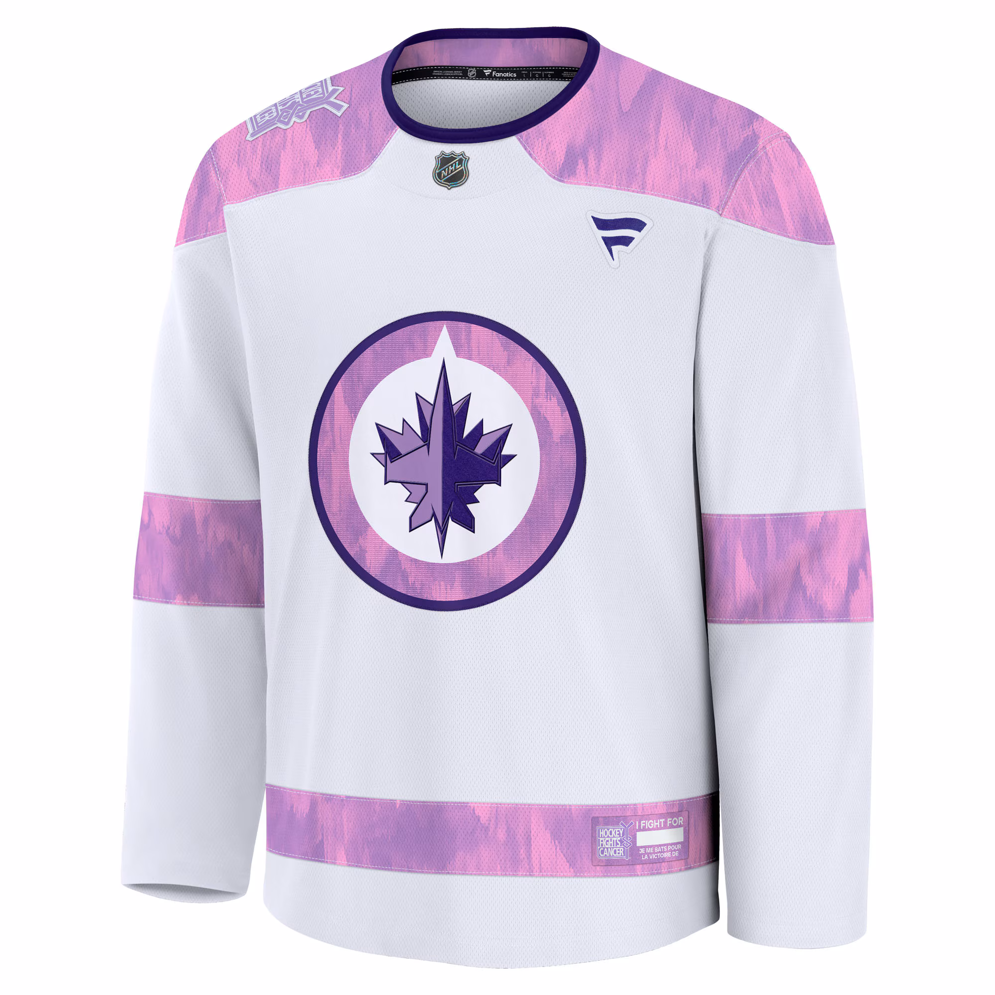 Winnipeg Jets Fanatics Hockey Fights Cancer Survivor Practice Jersey - White