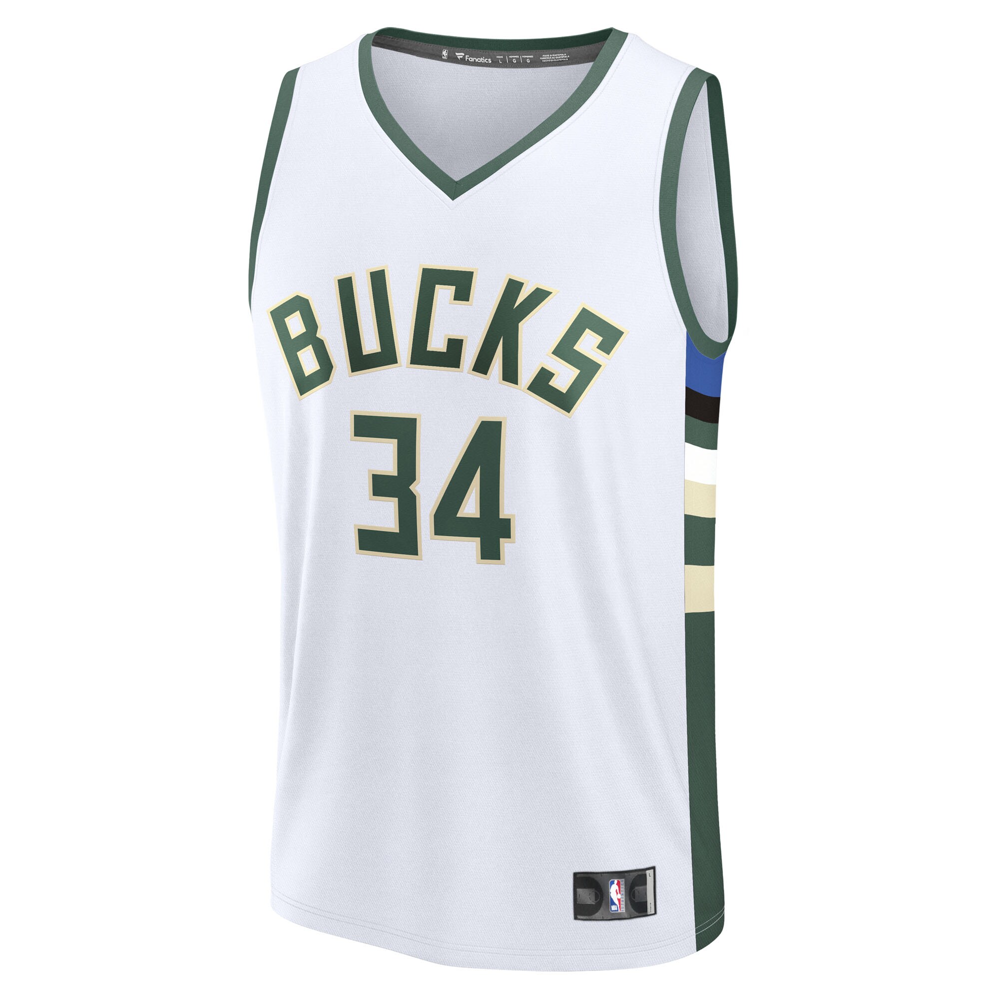 Giannis Antetokounmpo Milwaukee Bucks Fanatics Fast Break Replica Player Jersey - Association Edition - White