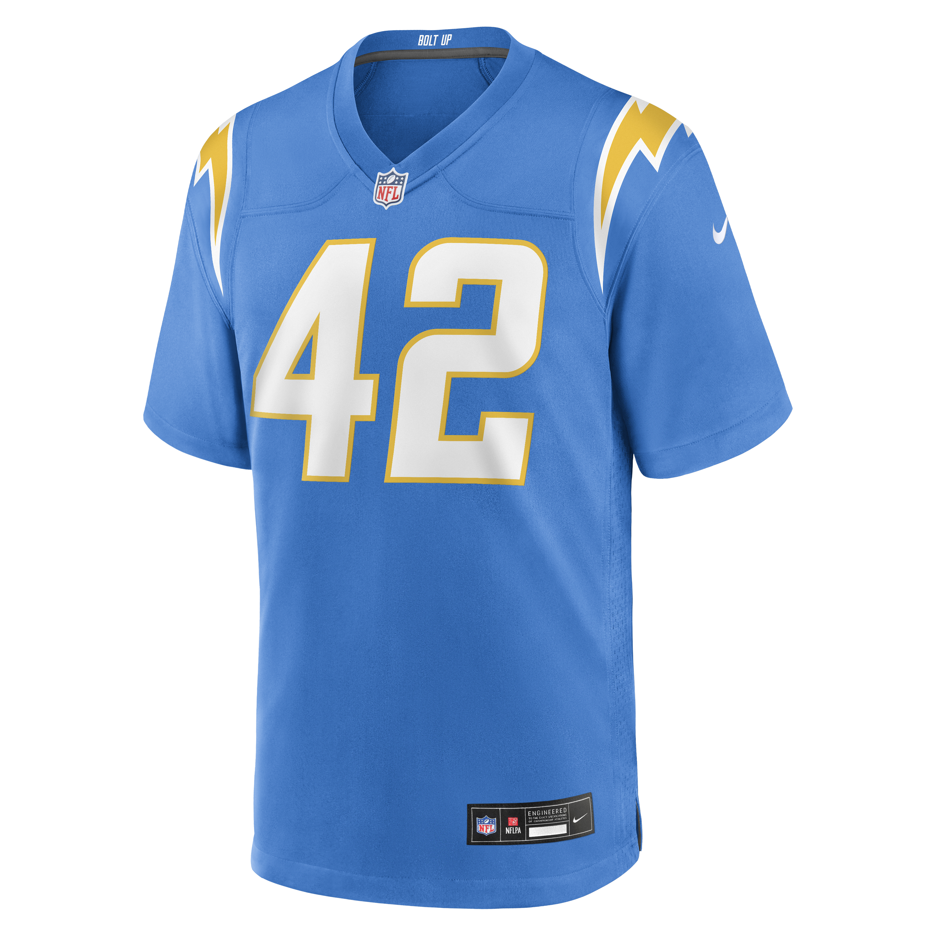 Tucker Fisk Los Angeles Chargers Nike Team Game Jersey -  Powder Blue