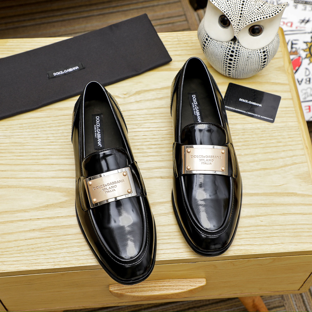 D&G men's leather shoes-69