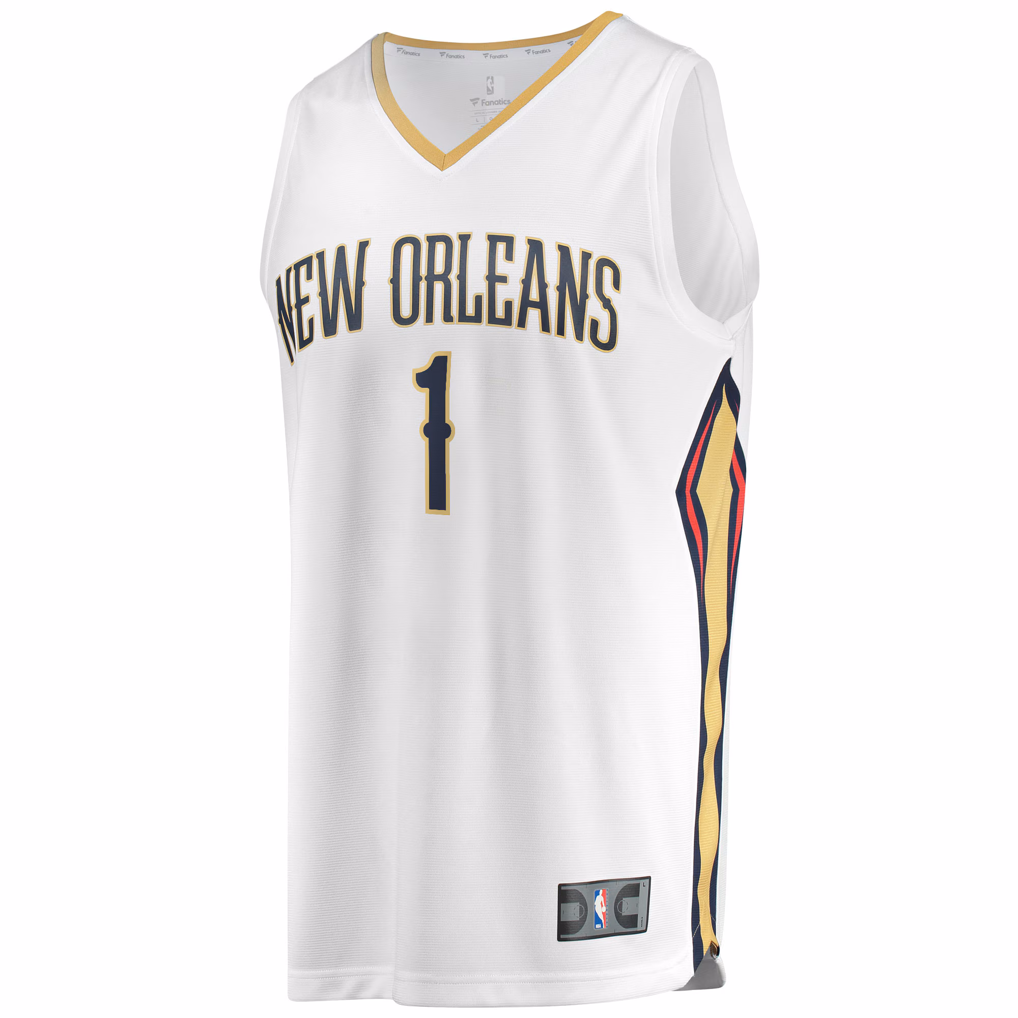 Zion Williamson New Orleans Pelicans Fanatics Replica Fast Break Jersey White - Association Edition