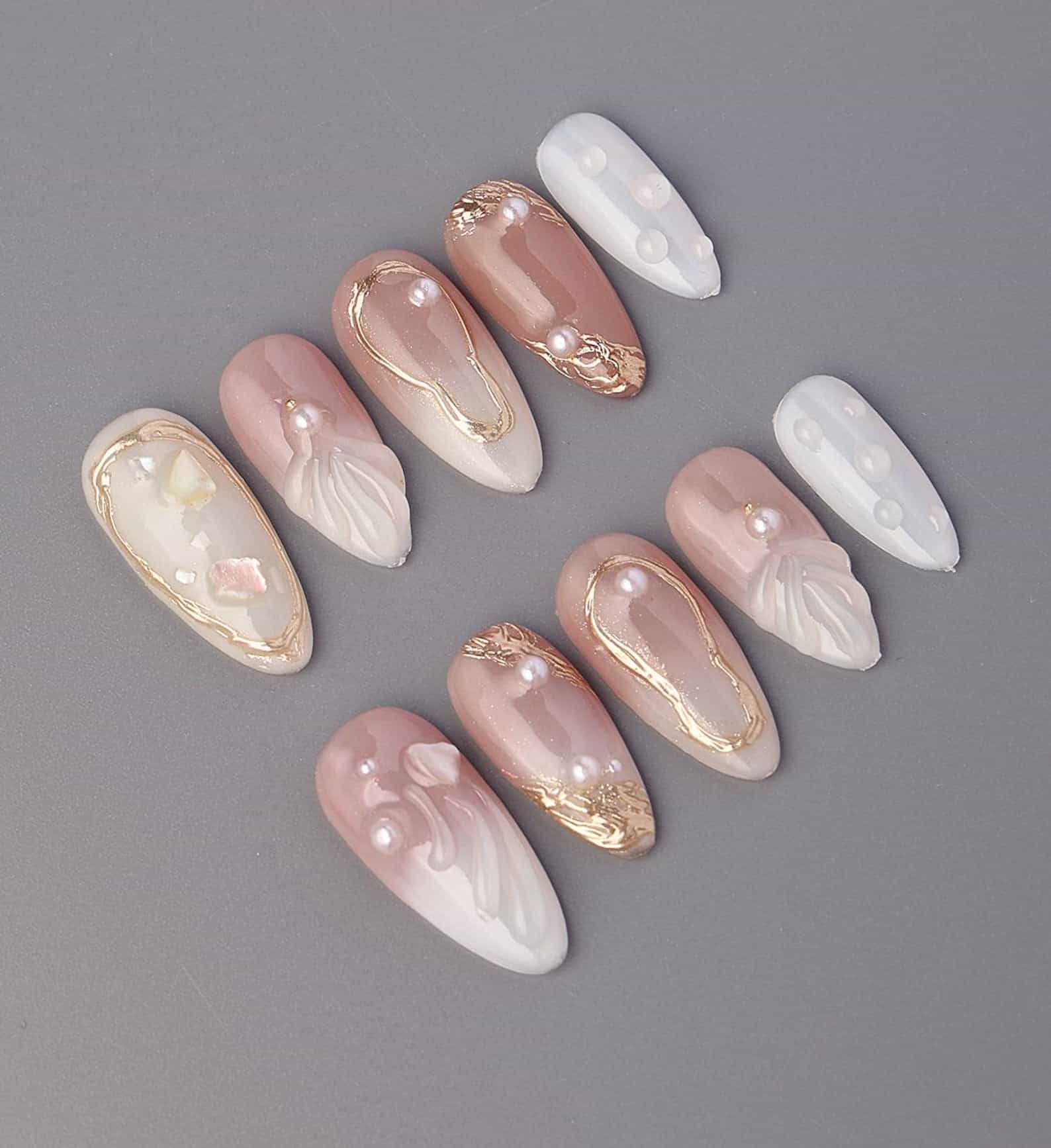 Dewy Petals Press On NailsDewy Petals Press On Nails - SAYEGIRLS