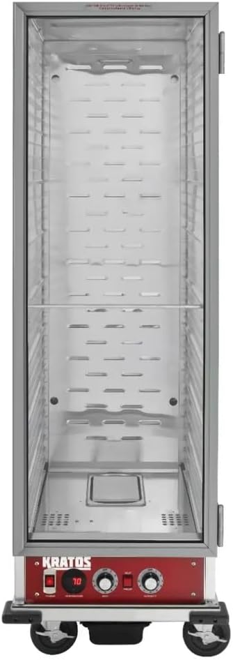 Kratos Full Size Commercial Non-Insulated Holding and Proofing Cabinet, Holds 36 Full Size Sheet Pans, Mobile, Clear Door, 120V, 1440W (28W-152)
