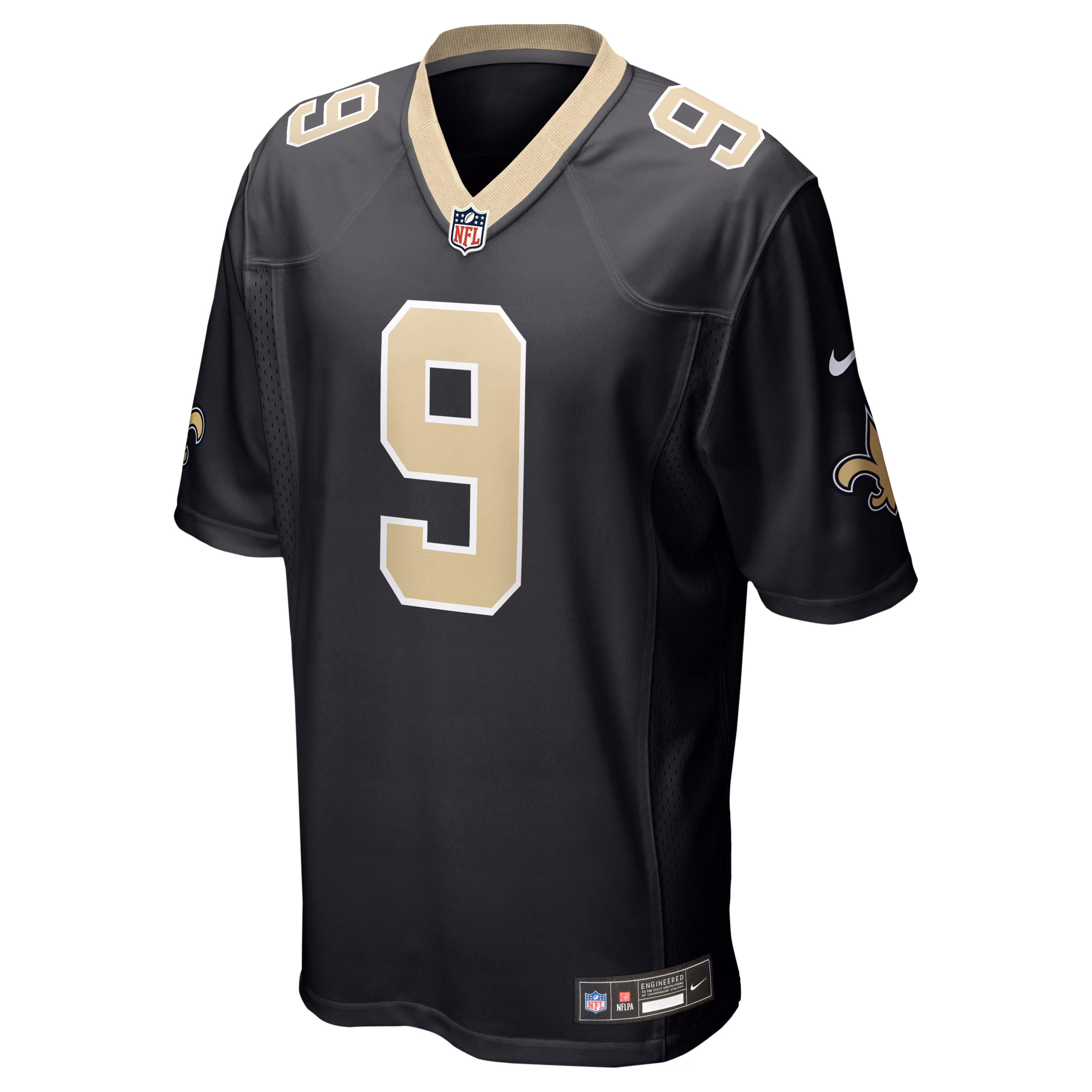 Drew Brees New Orleans Saints Nike Team Game Jersey -  Black