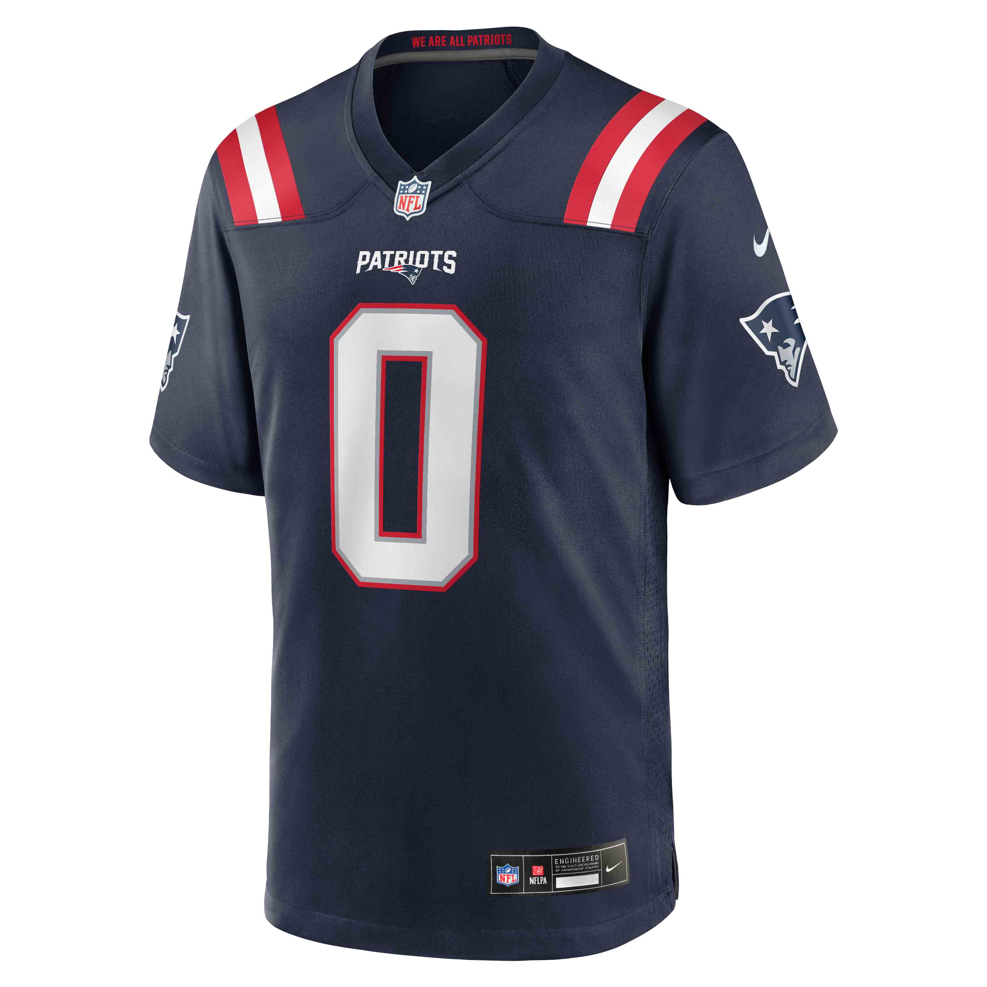 Christian Gonzalez New England Patriots Nike Team Game Jersey -  Navy