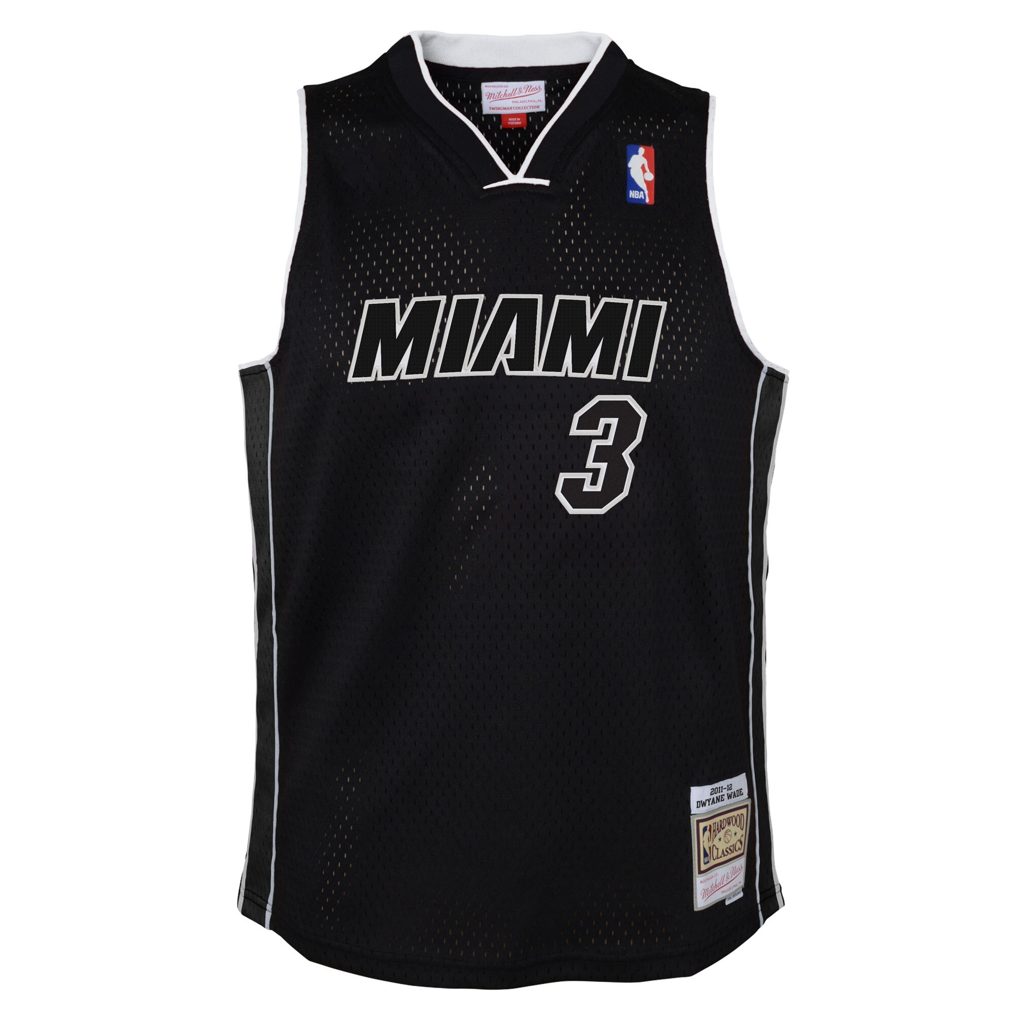 Dwyane Wade Miami Heat Mitchell & Ness Youth 2011/12 Hardwood Classics Swingman Alternate Jersey - Black