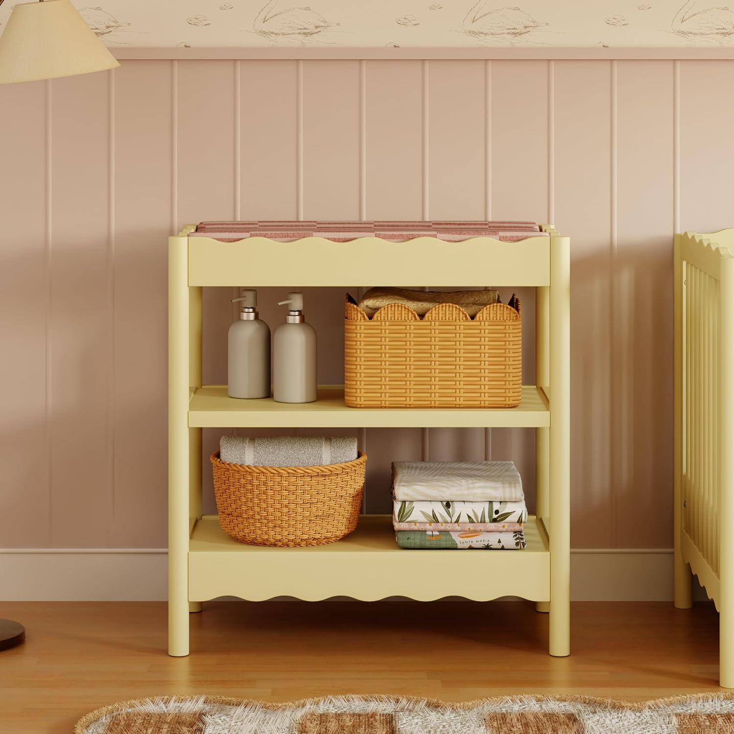 Babyletto Swell Changing Table in Pale Yellow, Greenguard Gold Certified
