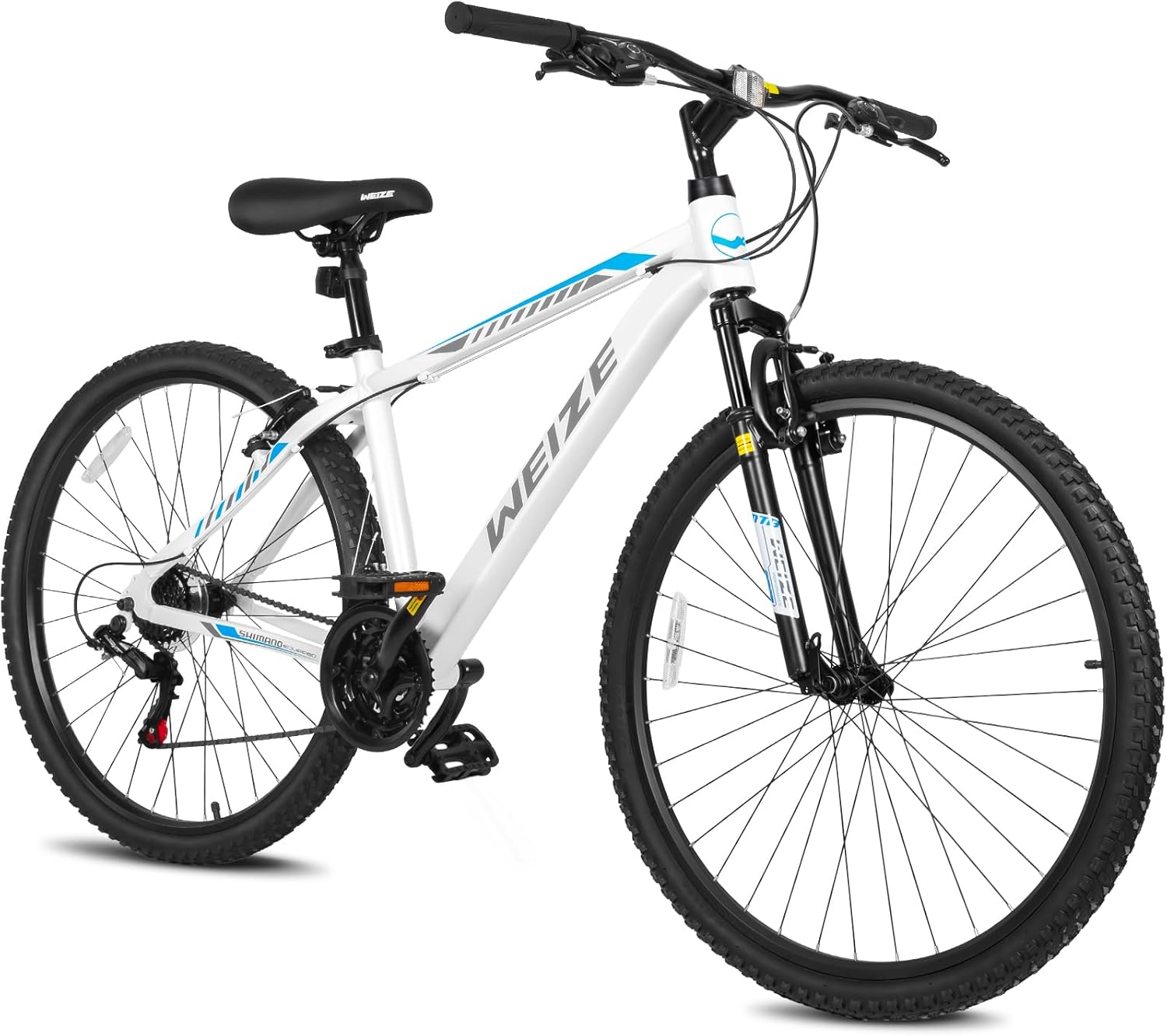 WEIZE Hardtail Mountain Bike, 29 Inch Wheels Outdoor Cycling Bike, 21-Speed Trigger Shifter, Aluminum Frame for Women and Men, Comfort Saddle, MTB Bicycle with Suspension Fork