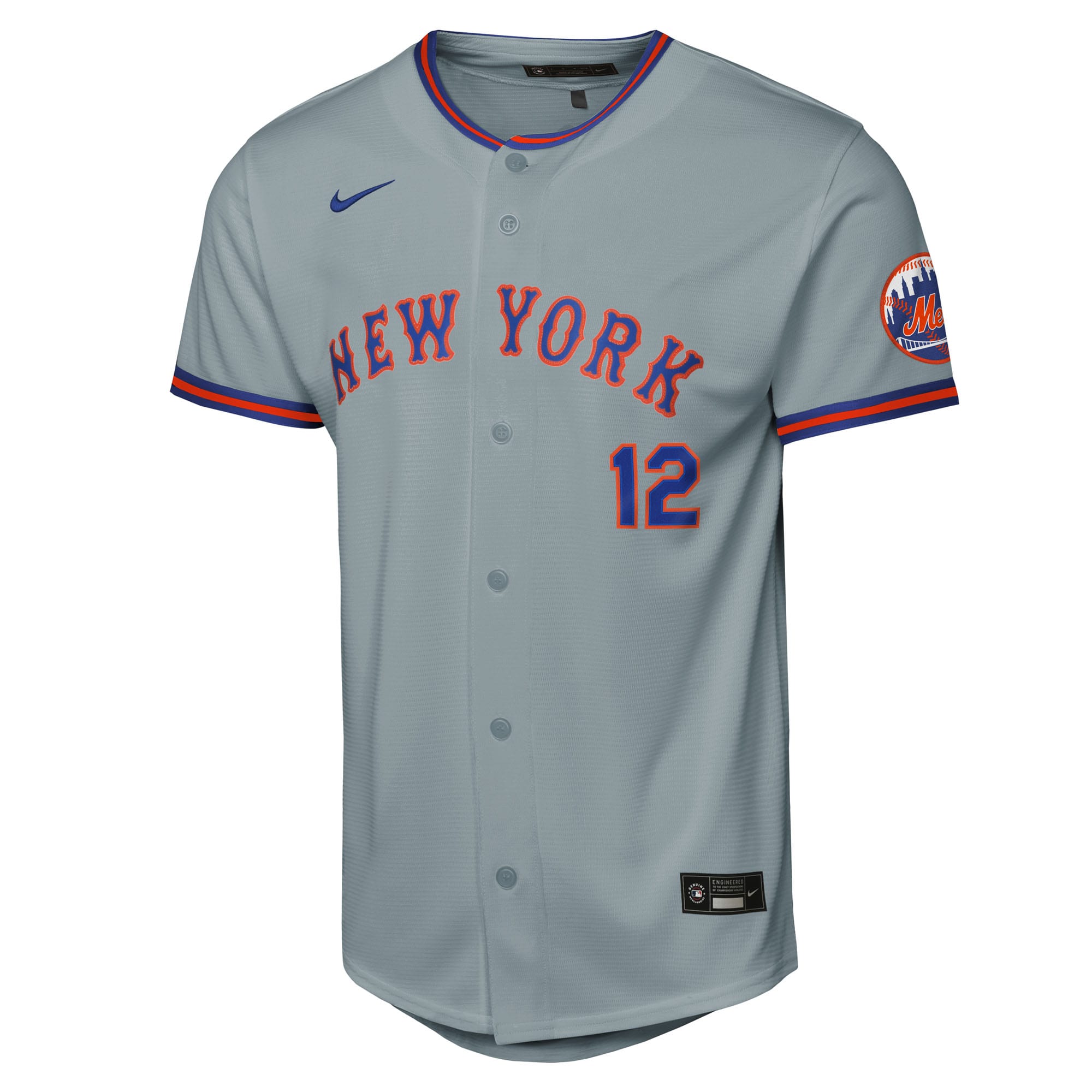 Francisco Lindor New York Mets Nike Youth Road Stadium Player Jersey - Gray