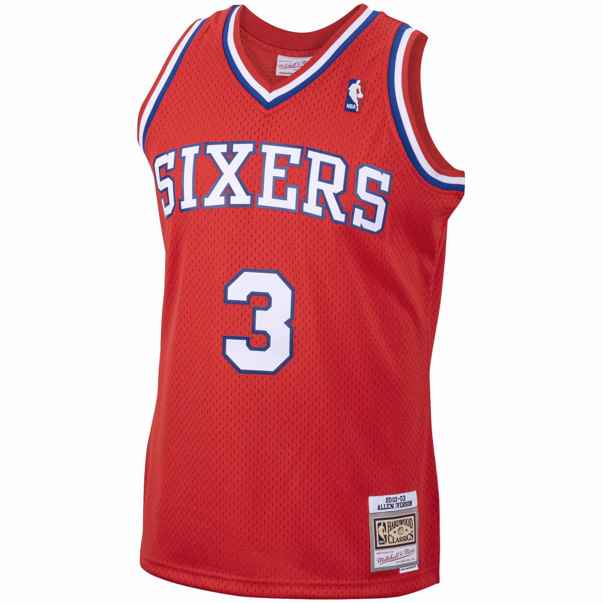 Allen Iverson Philadelphia 76ers Mitchell & Ness 2002/03 Hardwood Classics Swingman Jersey - Red
