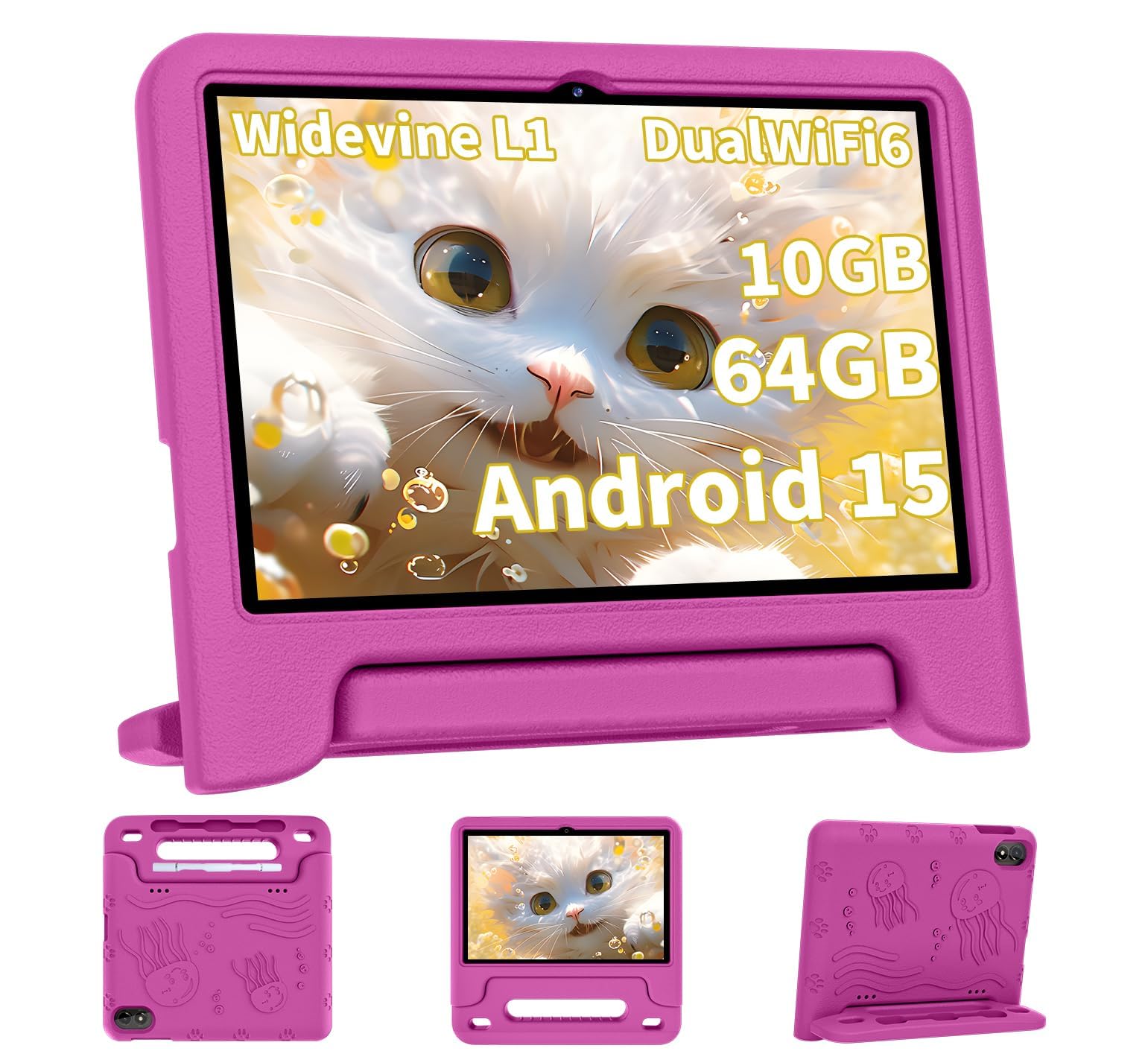 COLORROOM 2026 Android 15 Kids Tablet 10