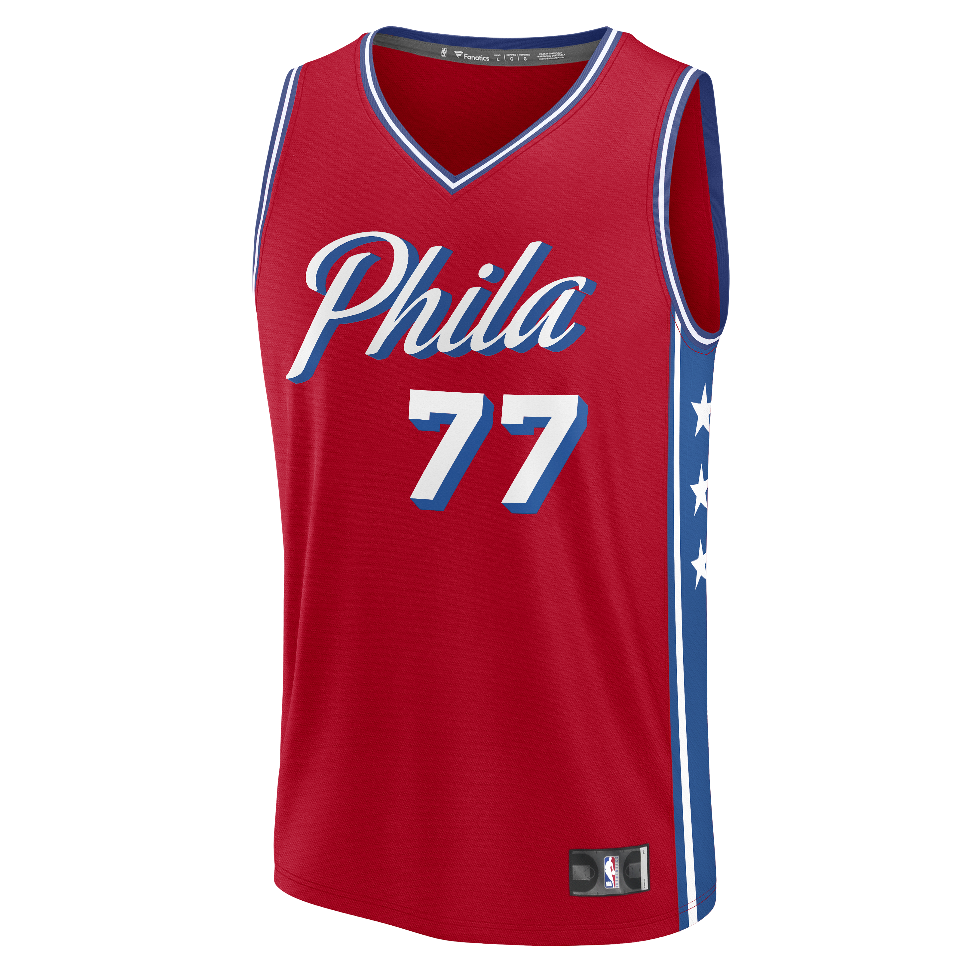 VJ Edgecombe Philadelphia 76ers Fanatics Fast Break Replica Player Jersey - Statement Edition - Red