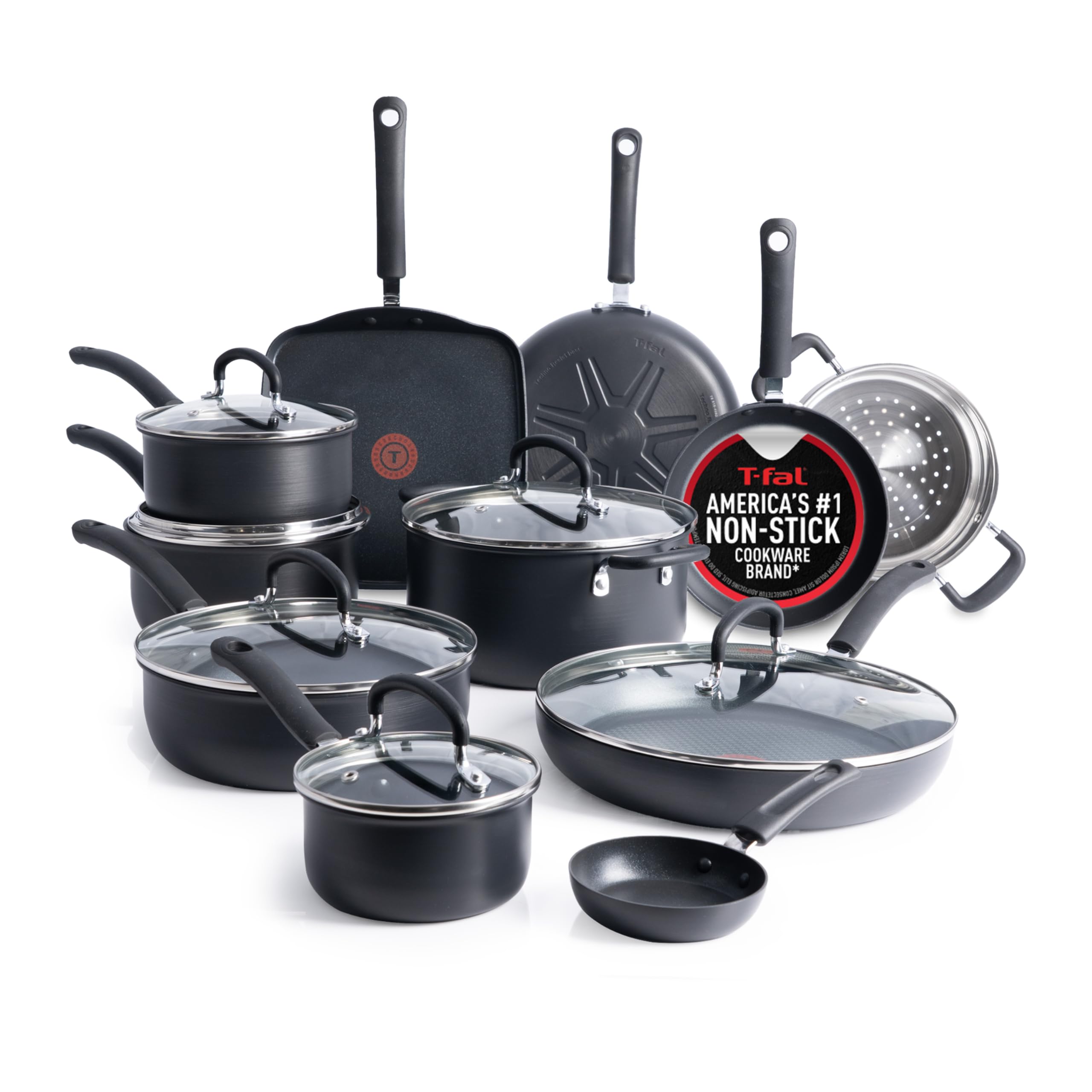 T-FAL Ultimate Hard Anodized Nonstick Cookware Set 17PC