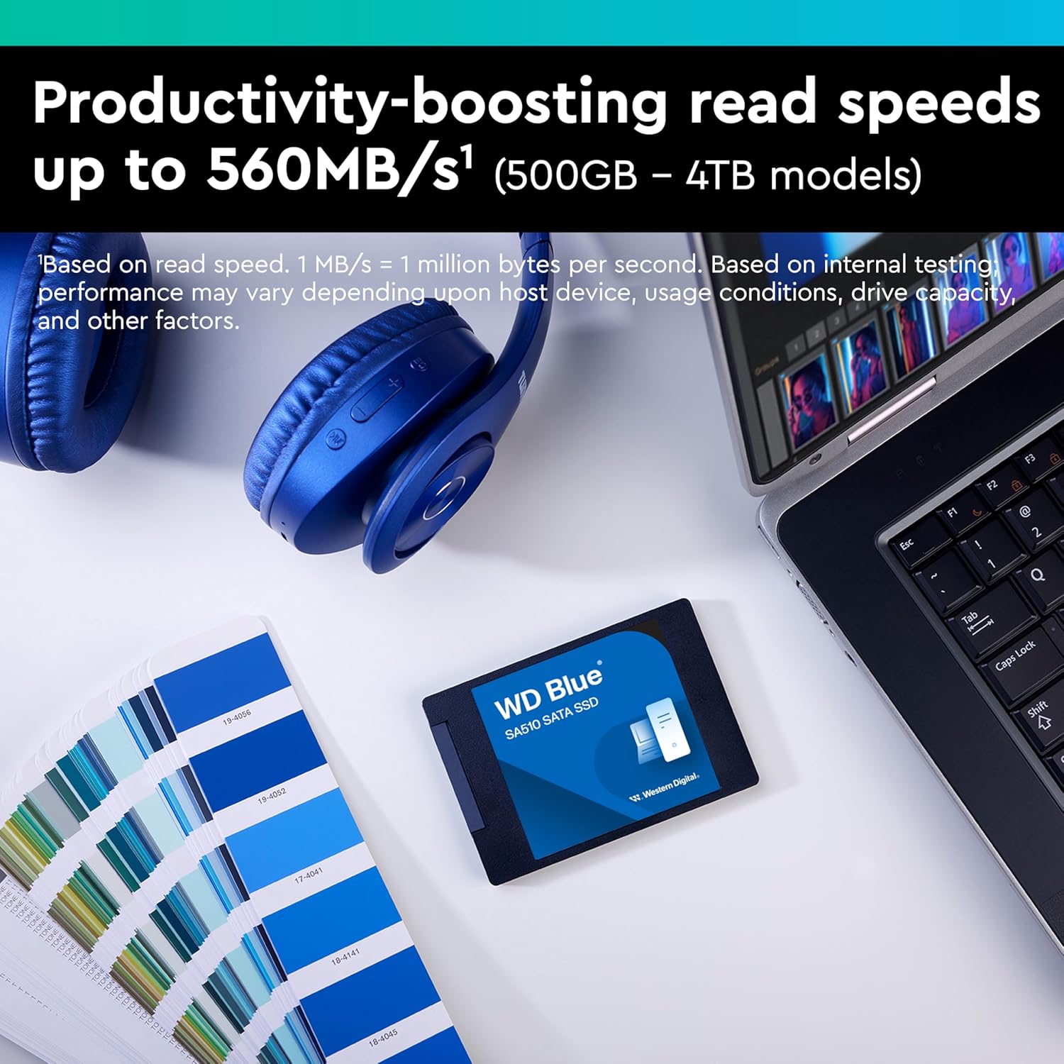 Western Digital 1TB WD Blue SA510 SATA Internal Solid State Drive SSD - SATA III 6 Gb/s, 2.5