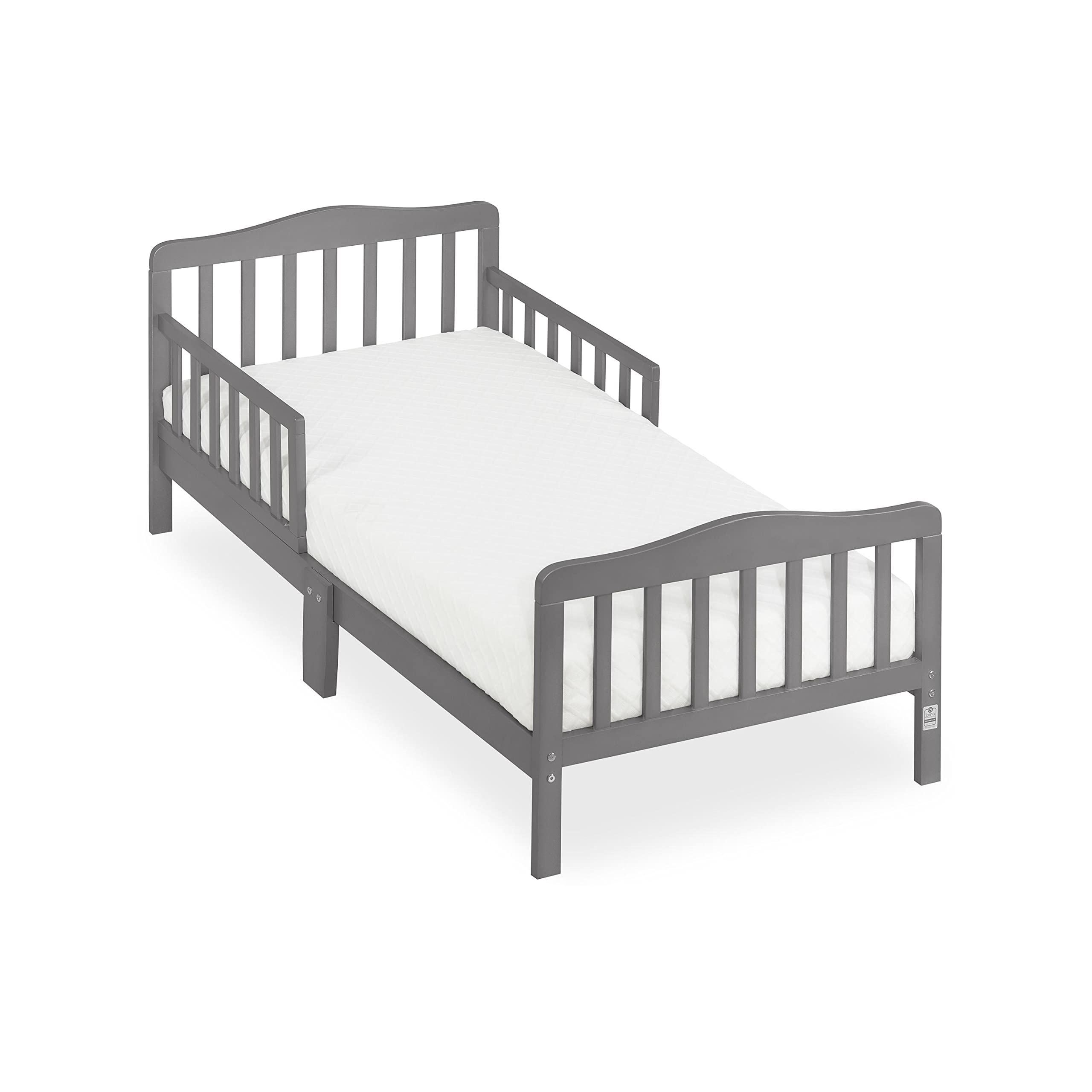 DREAM ON ME Classic Design Toddler Bed in Steel Grey - Safe & Stylish