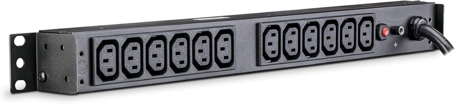 CyberPower PDU20BHVT12R Basic PDU, 208-230V, 20A (Derated to 16A), 12 Outlets, 1U Rackmount