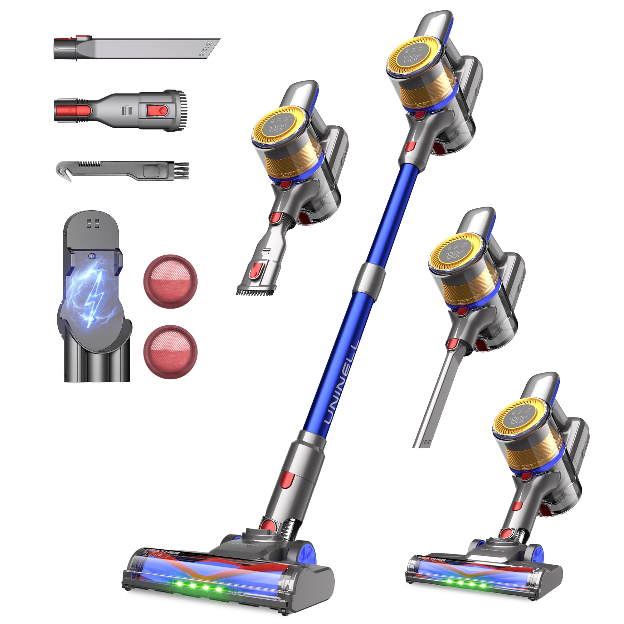 UNINELL HOME Cordless Vacuum Cleaner - 450W, 60 Min Runtime, Lightweight