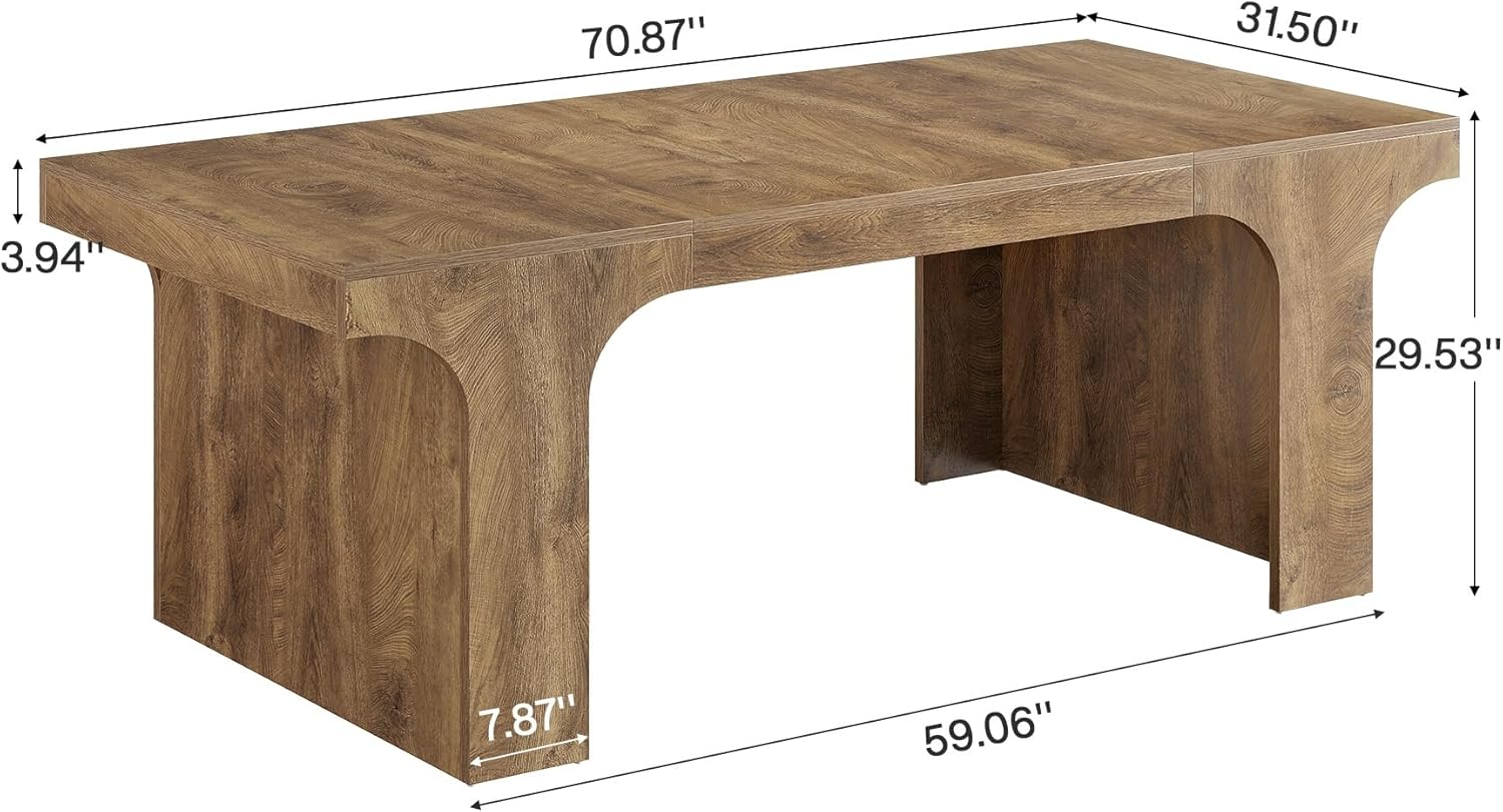 Tribesigns Large Dining Table for 6-8 People, 70.9