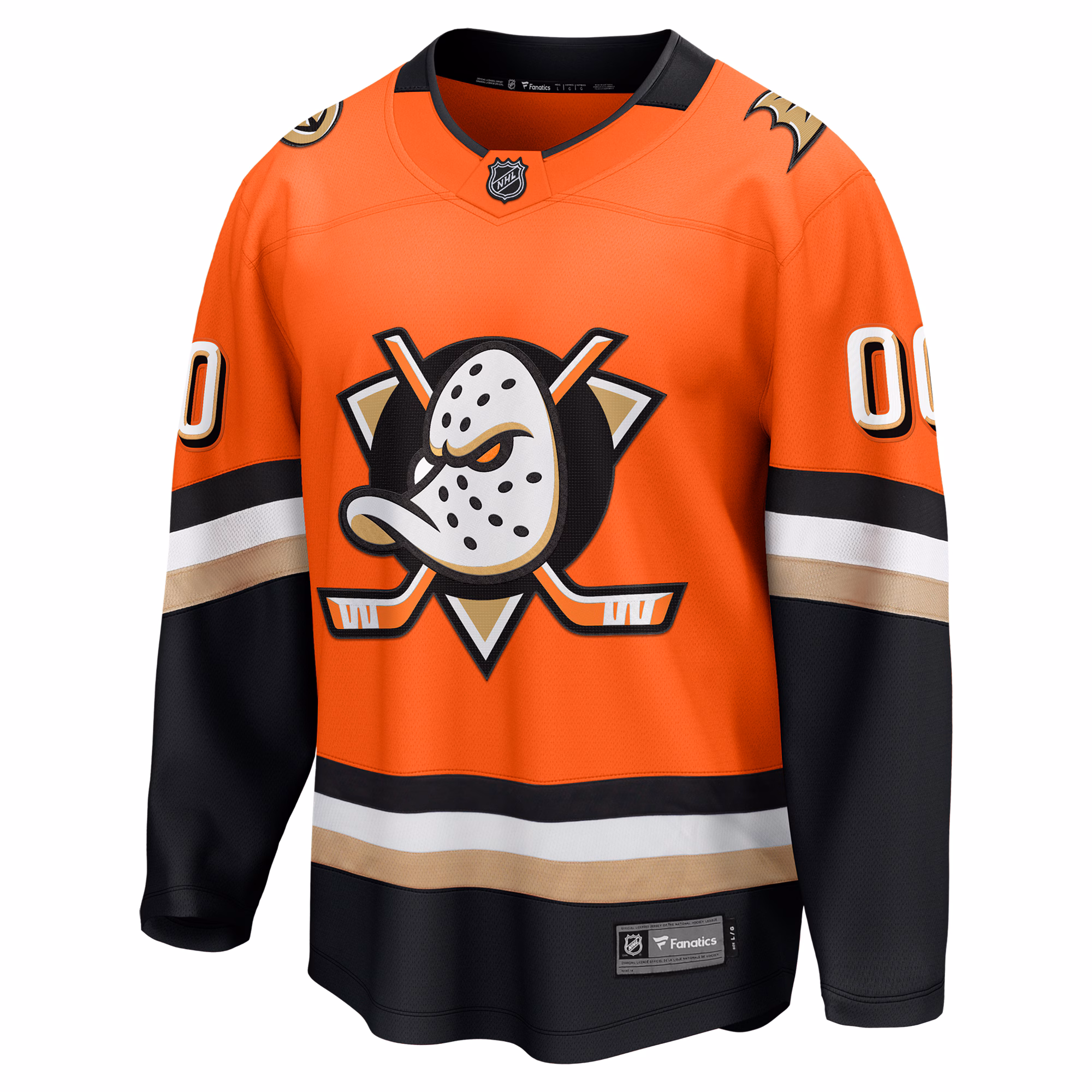 Anaheim Ducks Fanatics Home Breakaway Custom Jersey - Orange
