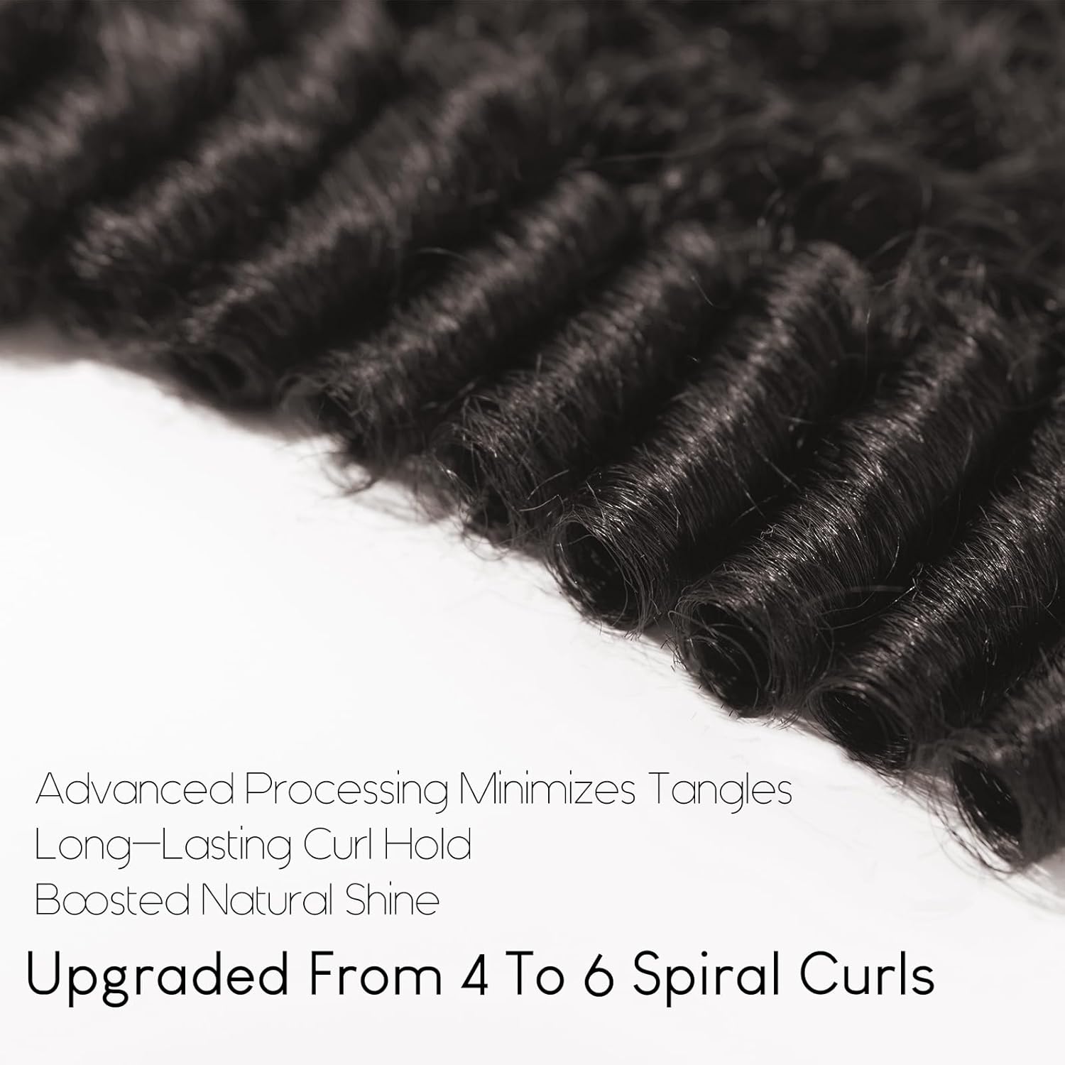 WEQUEEN Burmse Curly Bundles Human Hair Brazilian Virgin Hair 18 20 22 Inch Spiral End Quick Water Wave Natural Black