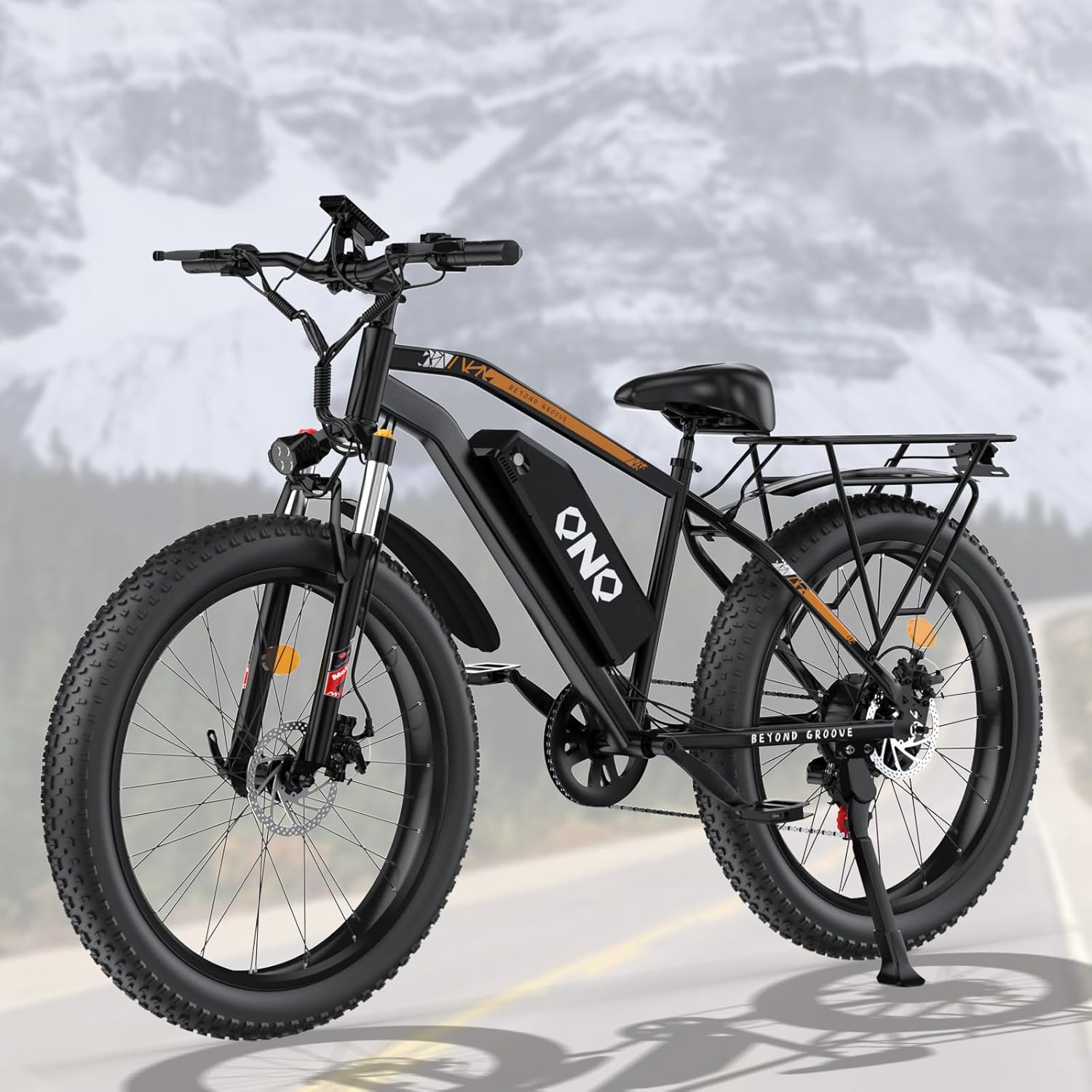 Adult Fat Tire Electric Bike 1500W Peak Motor - 48V 15Ah Fast Electric Mountain Bike, 28MPH & 60 Miles Long Range Ebike, 26