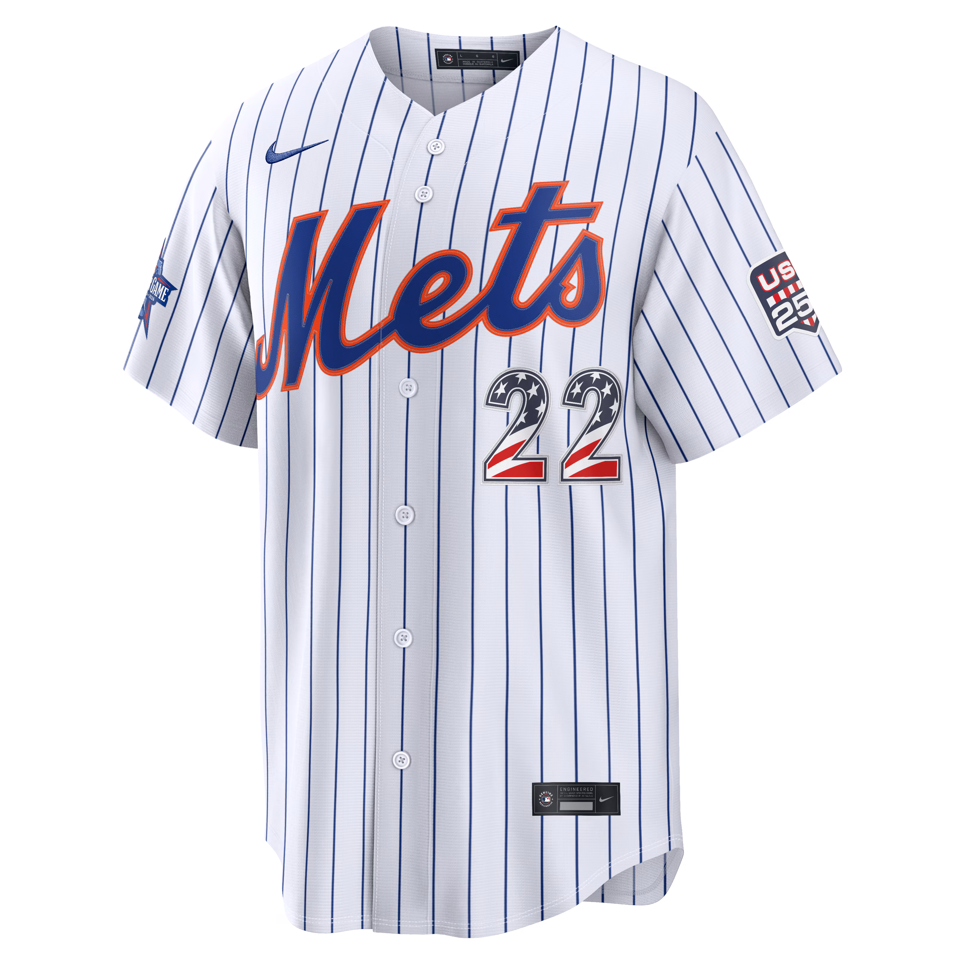 2026 All-Star Edition Stars & Stripes New York Mets Juan Soto Nike White Stadium Jersey
