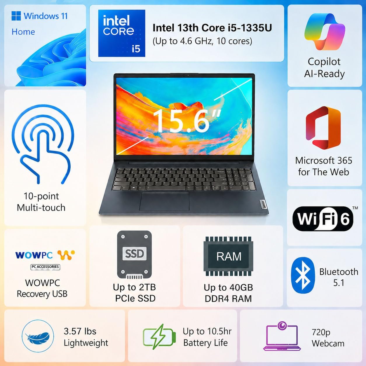 Lenovo IdeaPad Business Laptop, 15.6