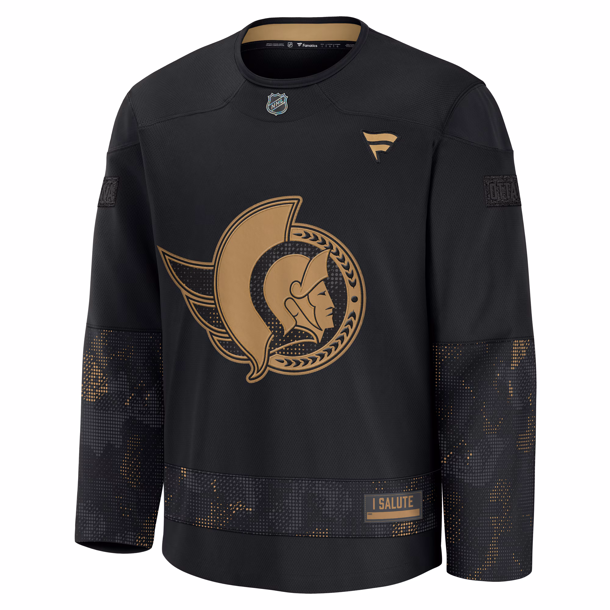 Ottawa Senators Fanatics 2024 Military Appreciation Practice Jersey - Black