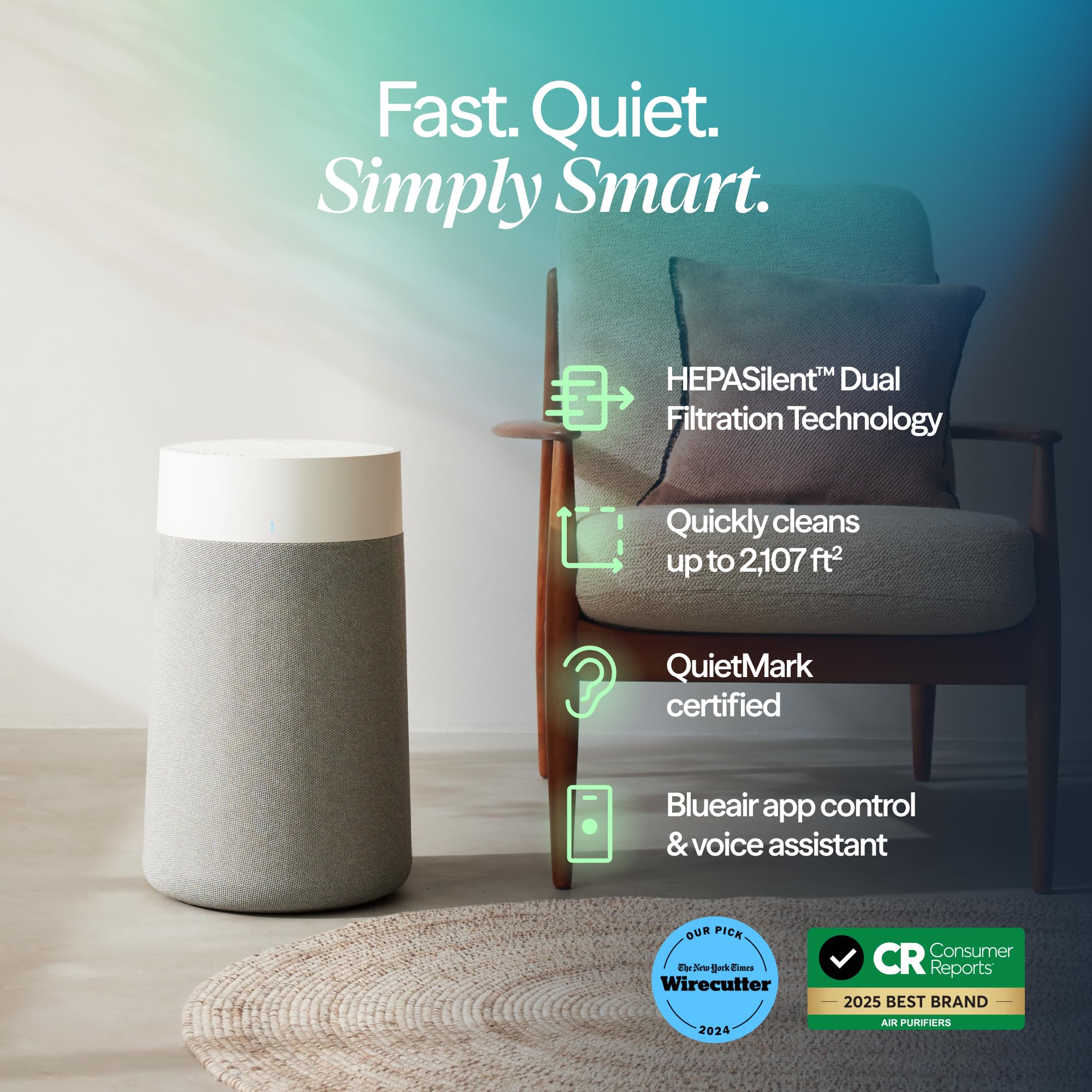 BLUEAIR Blue Pure 311i Max Smart Air Purifier for Rooms