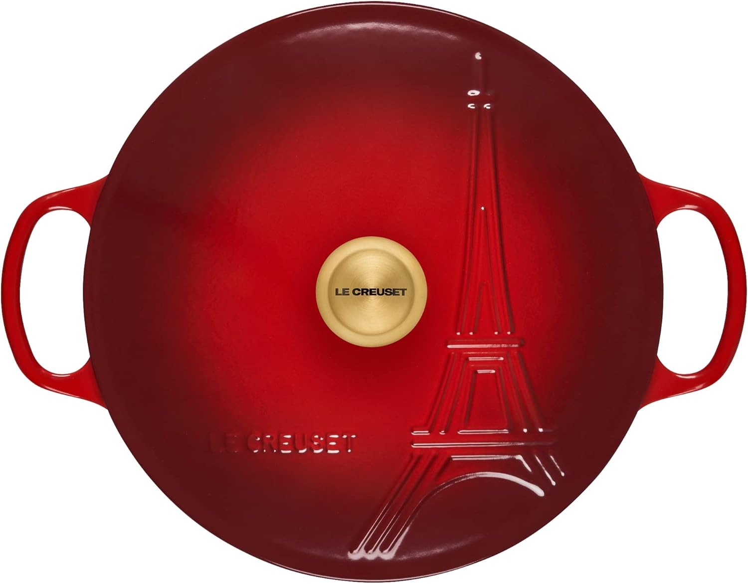 Le Creuset Eiffel Tower Collection Enameled Cast Iron Signature Braiser with Lid, 3.5 qt., Cerise