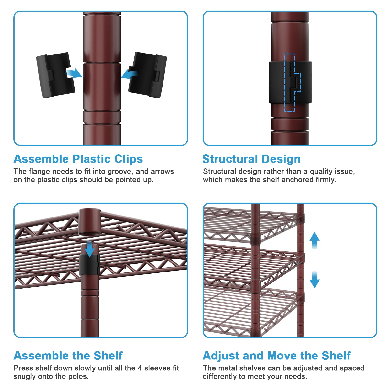 ULIF E1 Heavy Duty Adjustable Closet Garment Rack