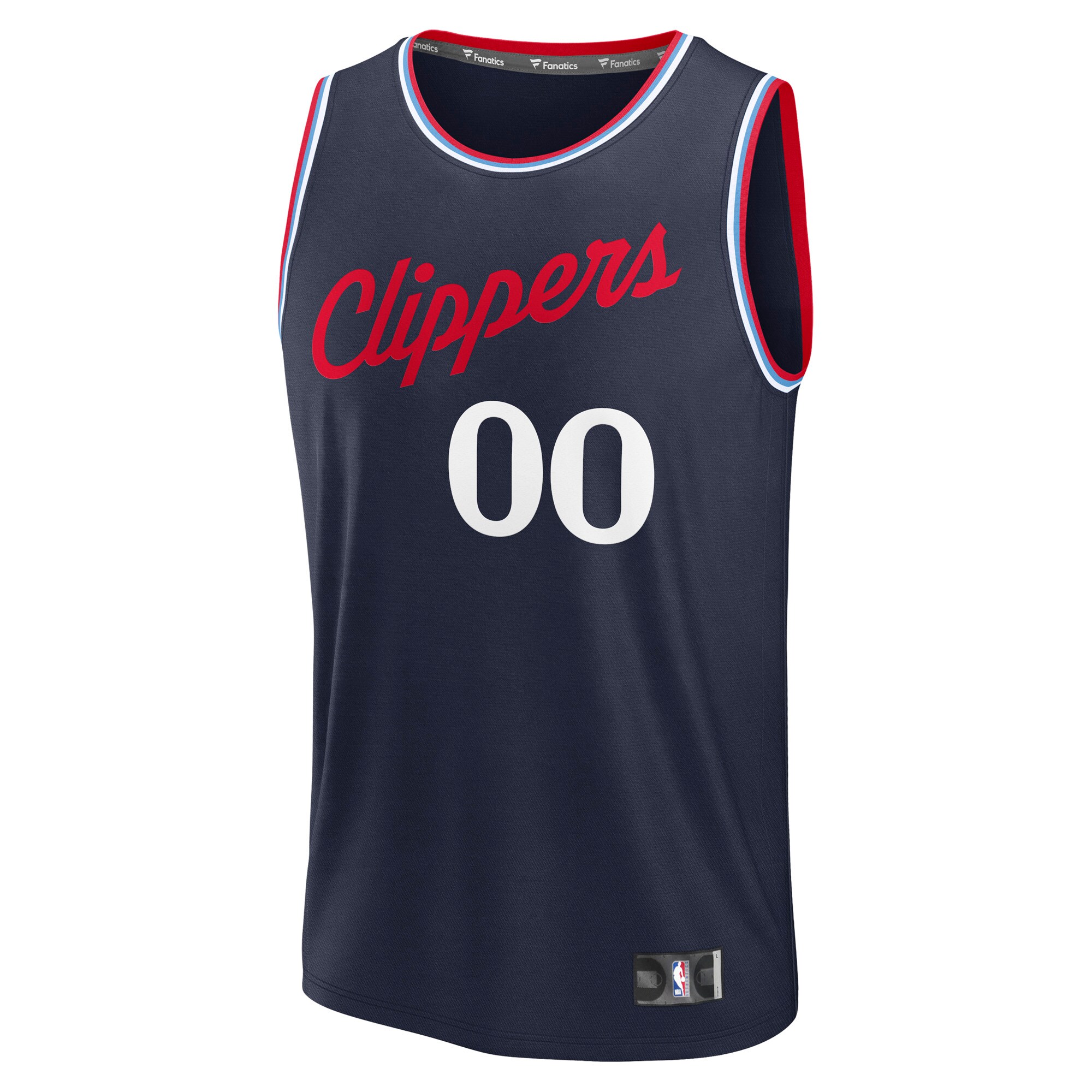 LA Clippers Fanatics Youth Fast Break Custom Replica Jersey - Navy  - Icon Edition