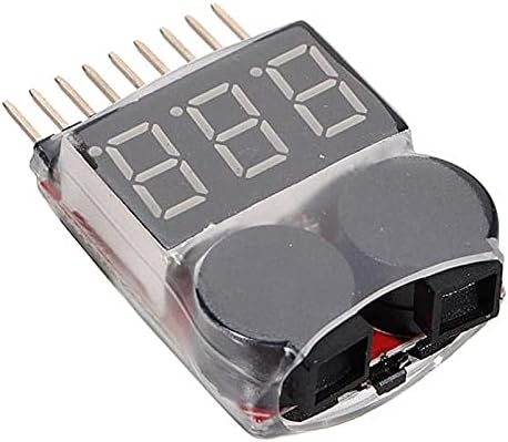 Replacement Part For Helicopter Parts 2 In 1 Lipo Battery Low Voltage Tester 1S-8S Buzzer Alarm For RC Helicopter Airplane - (Color: 10 Pieces)