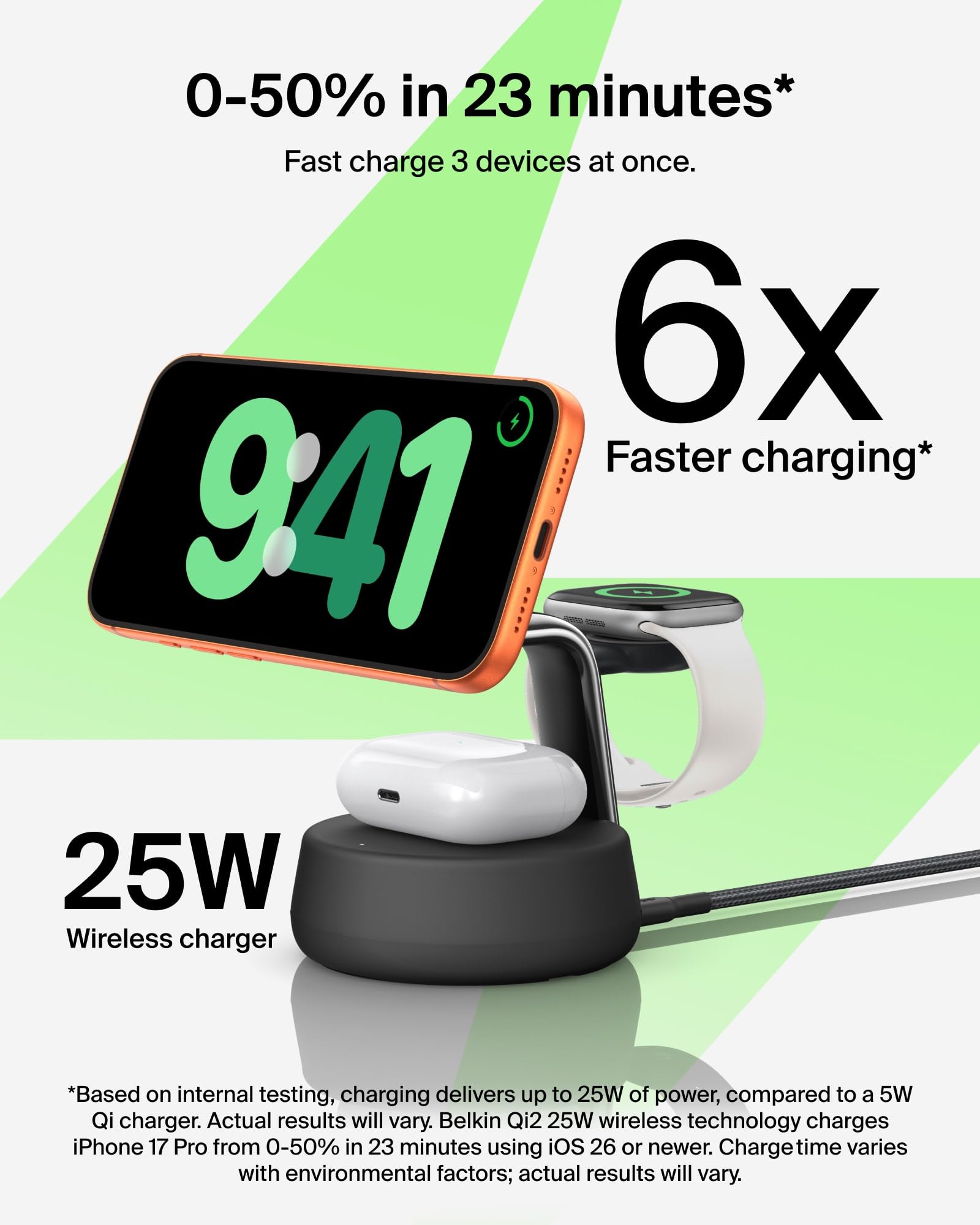 BELKIN MagSafe 3-in-1 Charger Station with Cooling Fan
