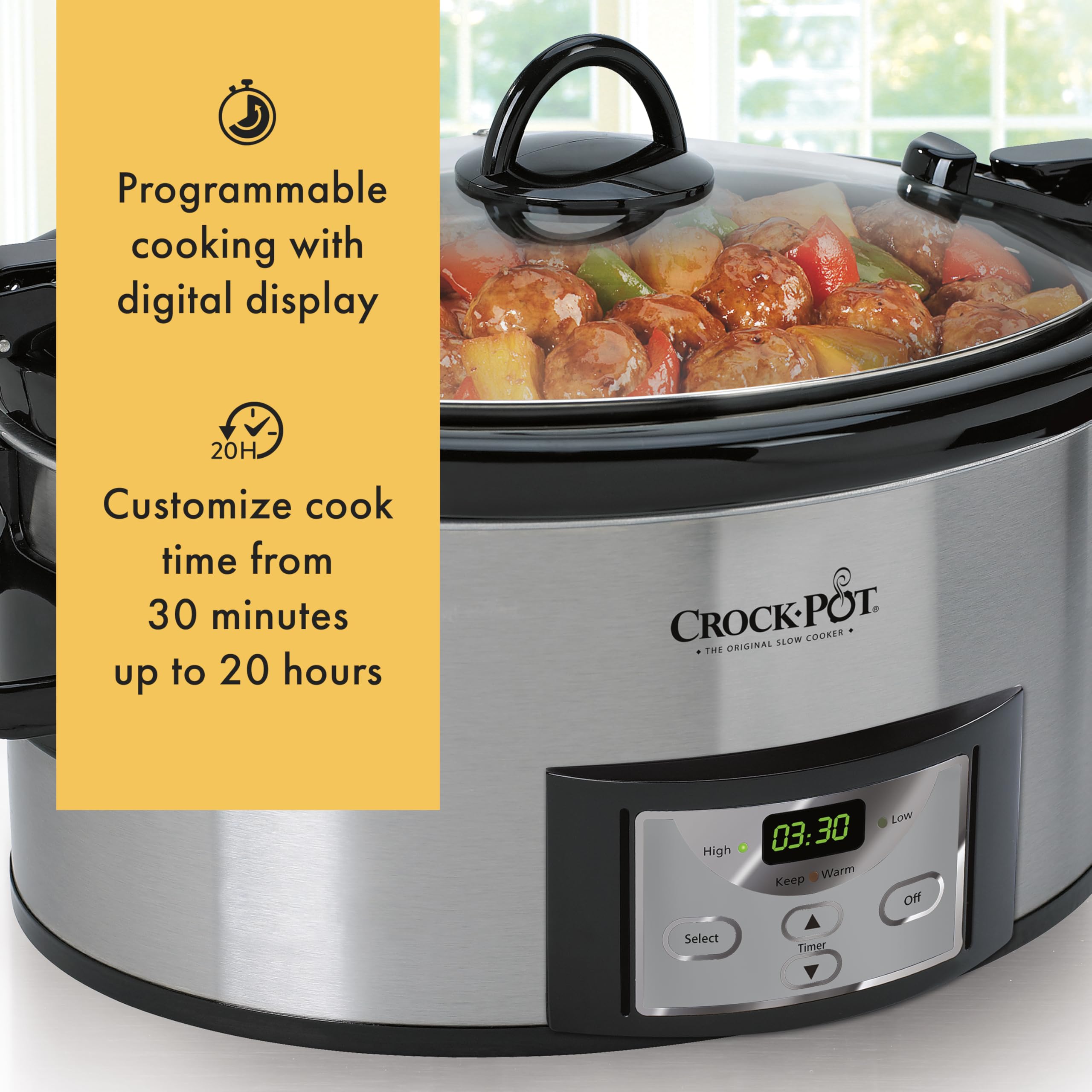 CROCK-POT 6 Quart Cook & Carry Programmable Slow Cooker
