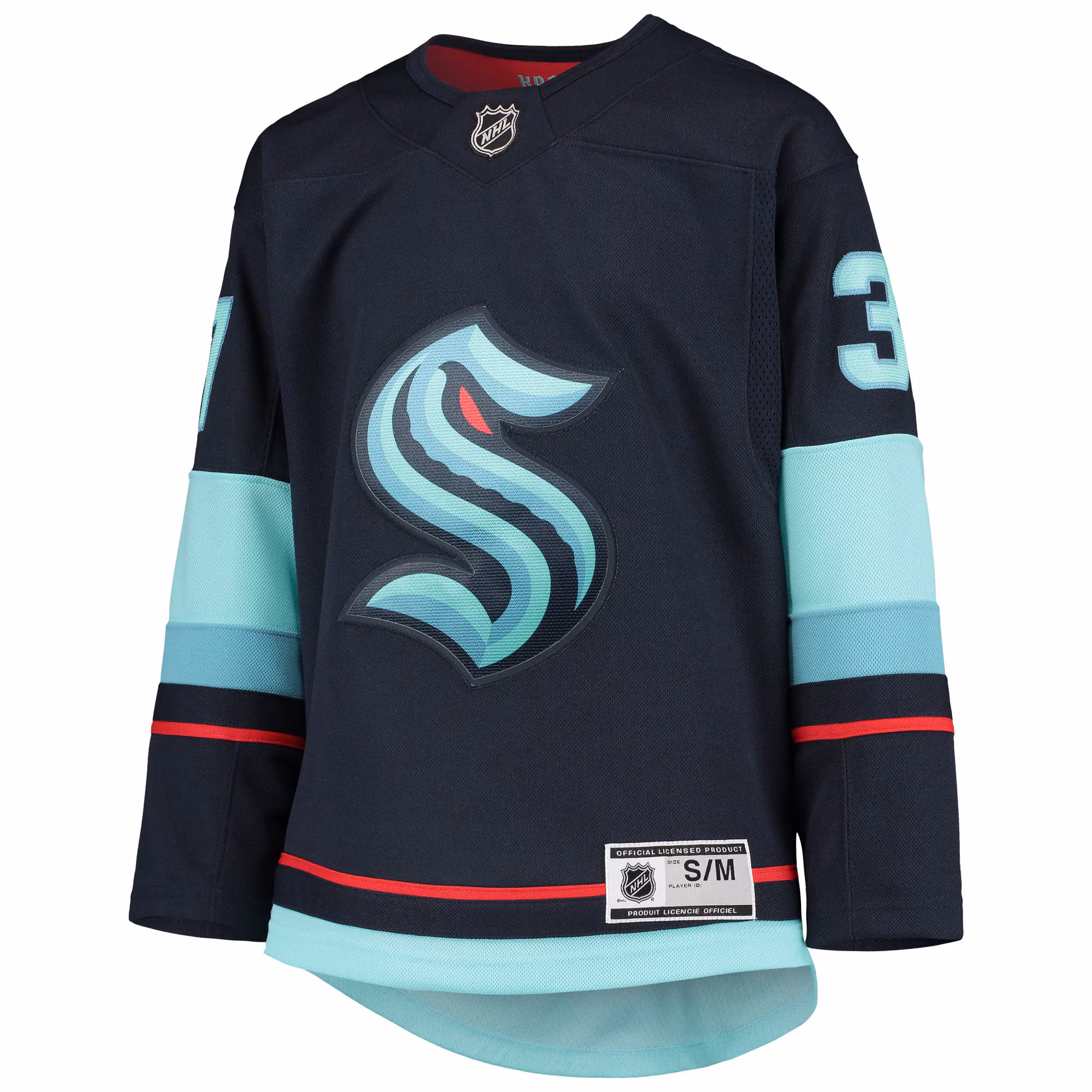 Yanni Gourde Seattle Kraken Youth Home Premier Player Jersey - Deep Sea Blue