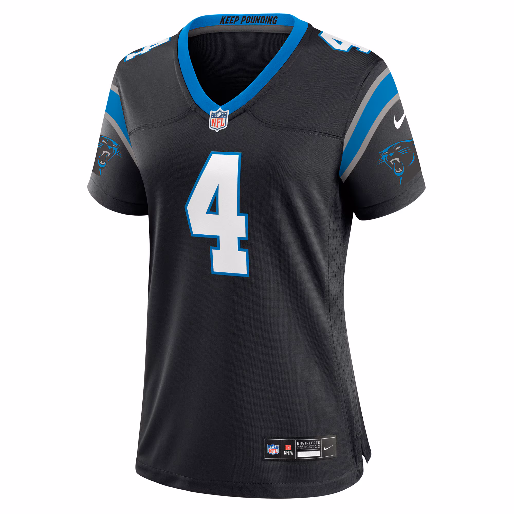 Tetairoa McMillan Carolina Panthers Nike Women's Team Game Jersey -  Black