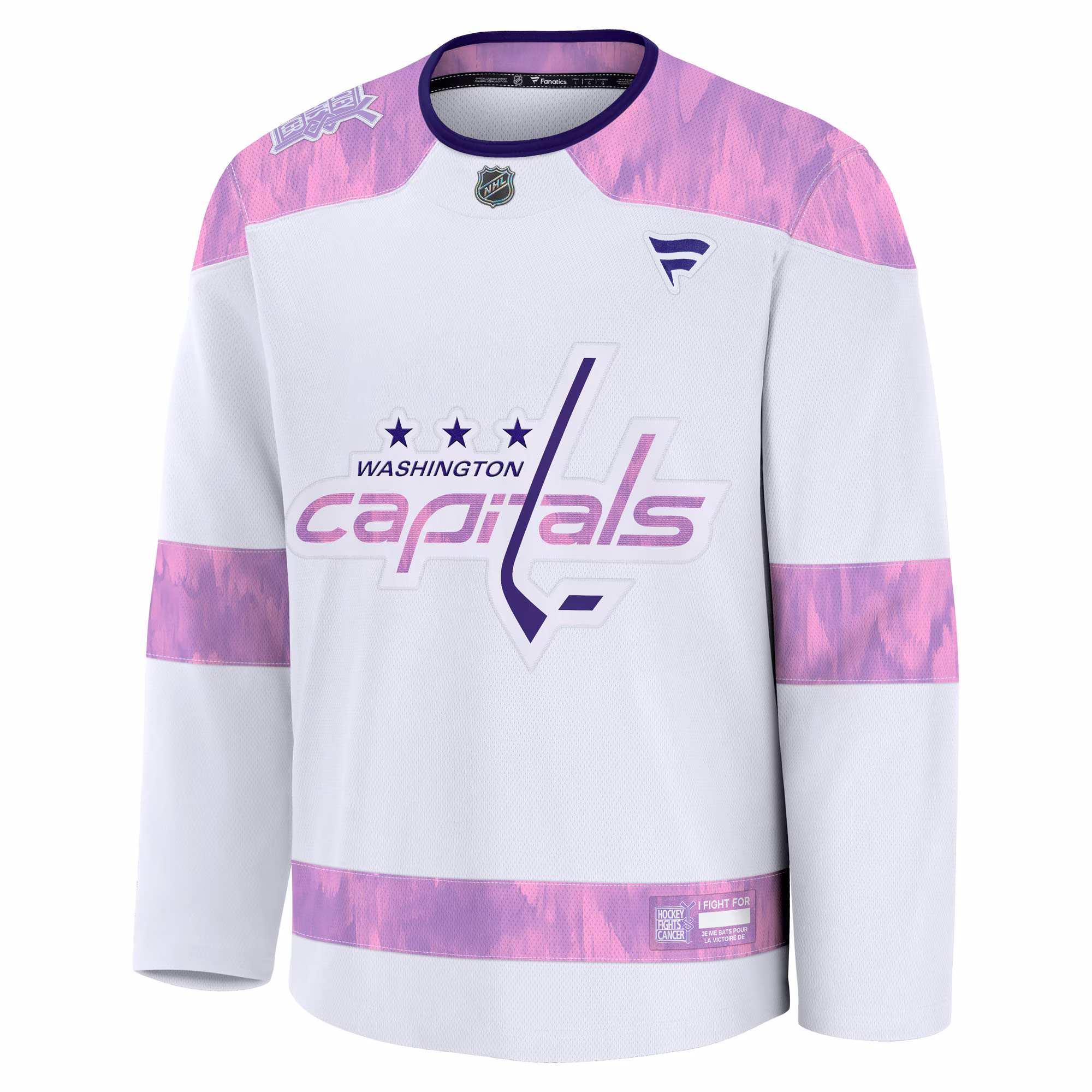 Washington Capitals Fanatics Hockey Fights Cancer Survivor Practice Jersey - White