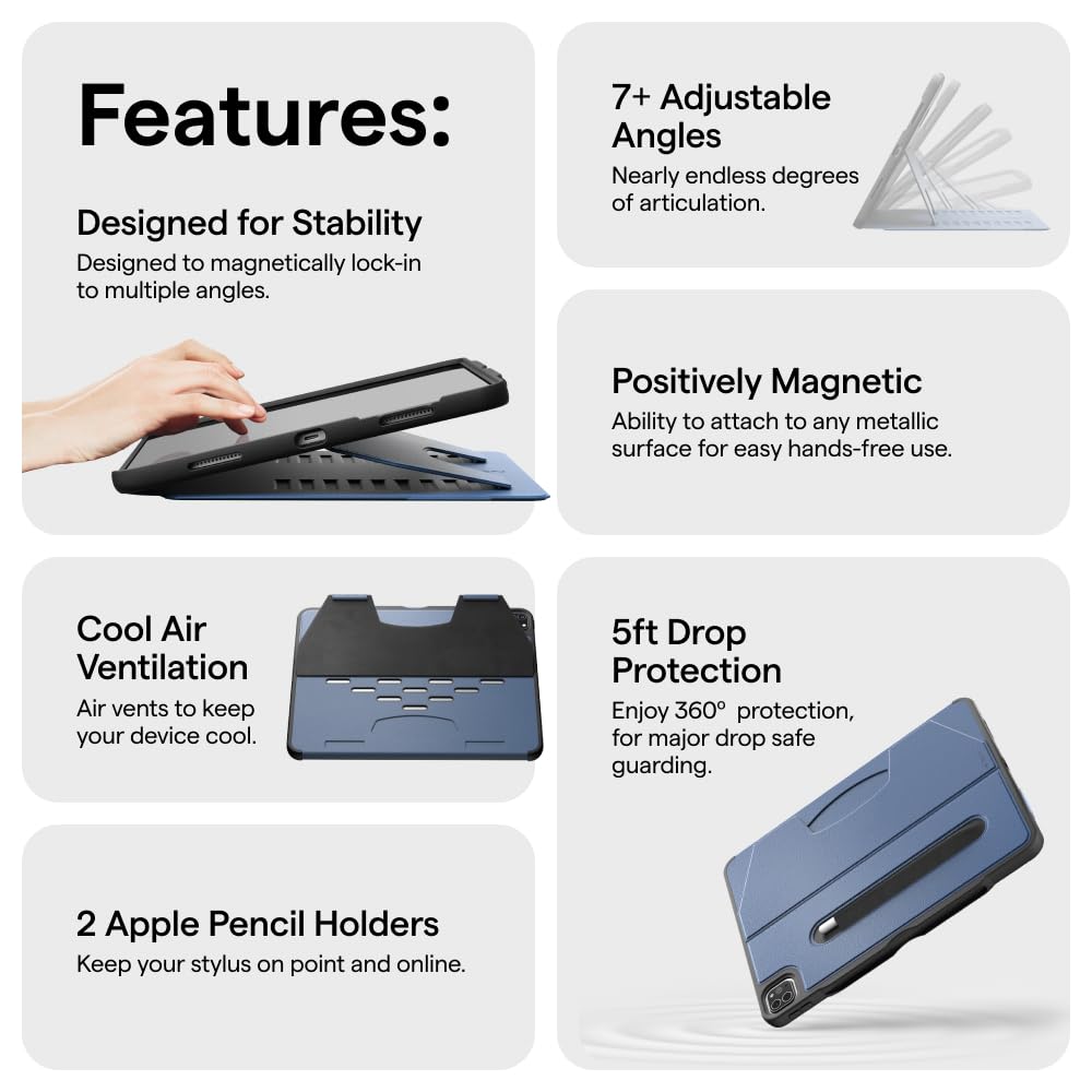 ZUGU CASE iPad Pro 13 Slim Protective Cover with Pencil Holder