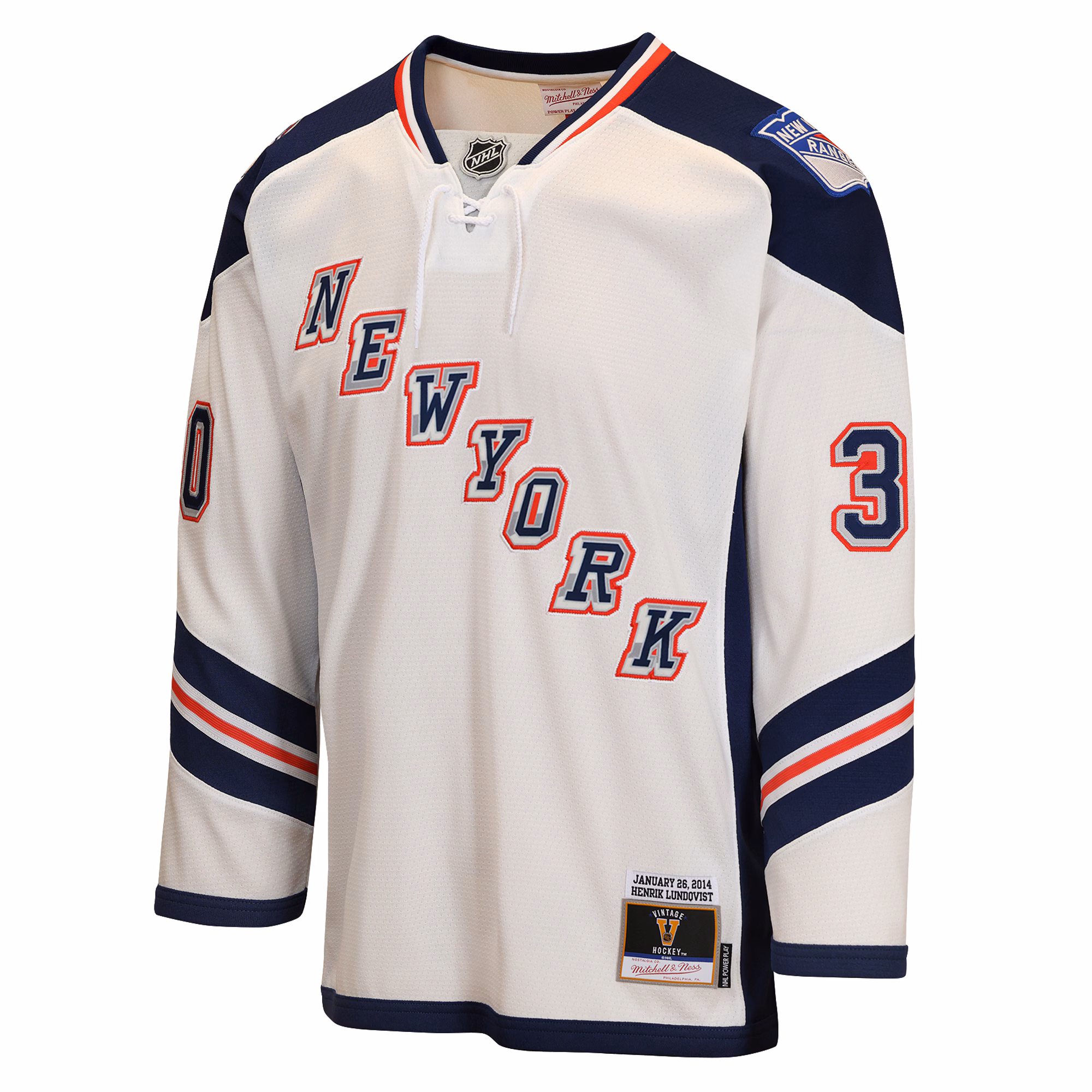 Henrik Lundqvist New York Rangers Mitchell & Ness Youth 2014 Stadium Series Power Play Jersey - White