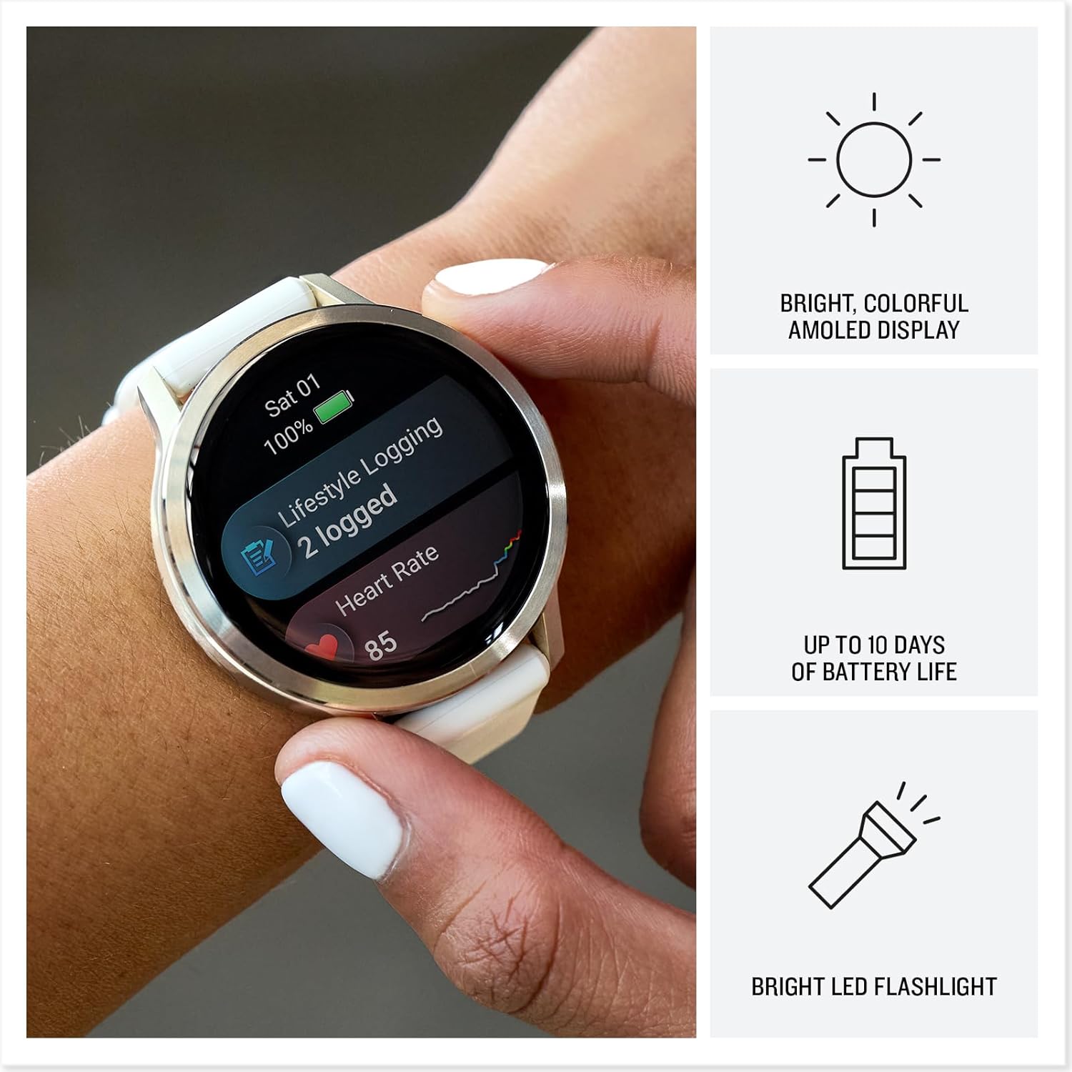 Garmin Venu 4, 41mm, Advanced Fitness Tracker GPS Smartwatch, 1.2