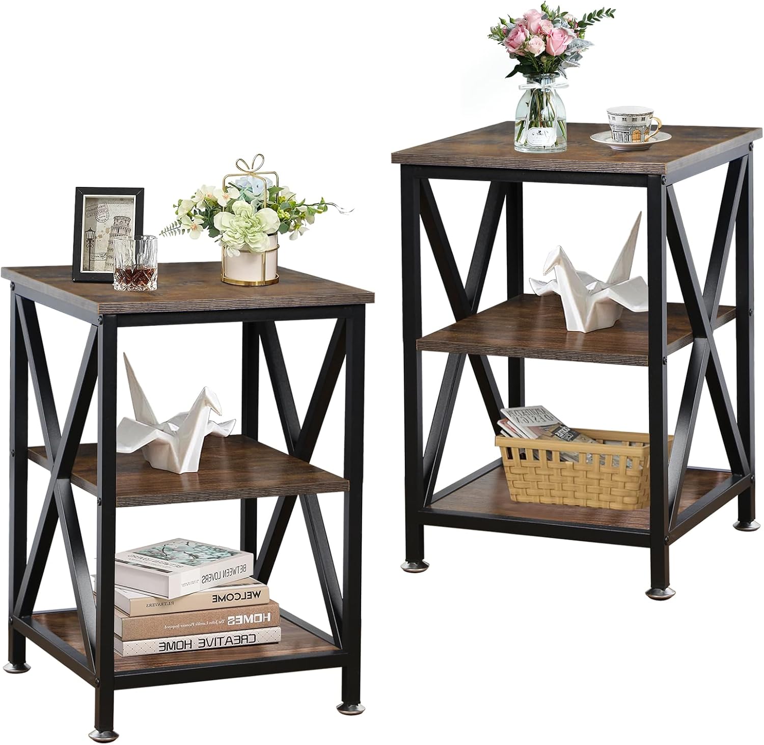 End Tables Living Room Set of 2, 16