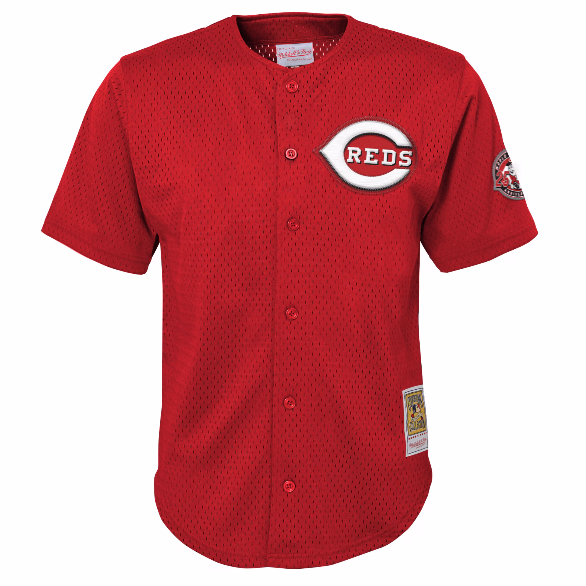 Ken Griffey Jr. Cincinnati Reds Mitchell & Ness Youth Cooperstown Collection Mesh Batting Practice Jersey - Red