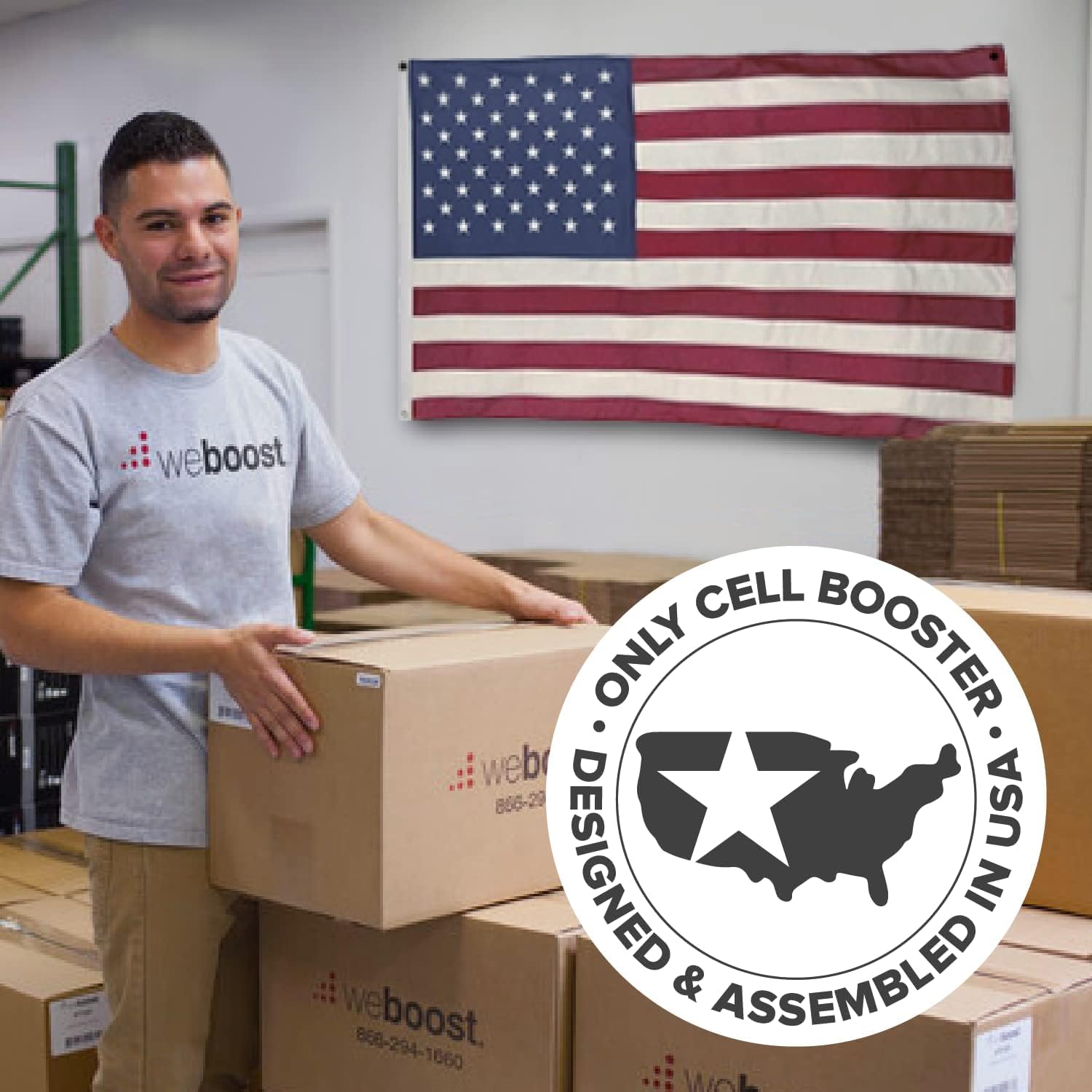 weBoost Drive X - Vehicle Cell Phone Signal Booster | 5G & 4G LTE | Magnetic Roof Antenna | Boosts All U.S. Carriers - Verizon, AT&T, T-Mobile | Made in the U.S. | FCC Approved (model 475021)