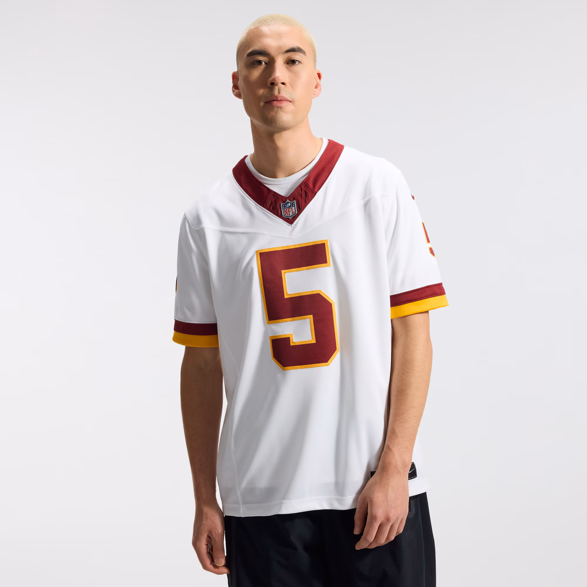 Jayden Daniels Washington Commanders Nike Vapor F.U.S.E. Stitched Limited Jersey - White
