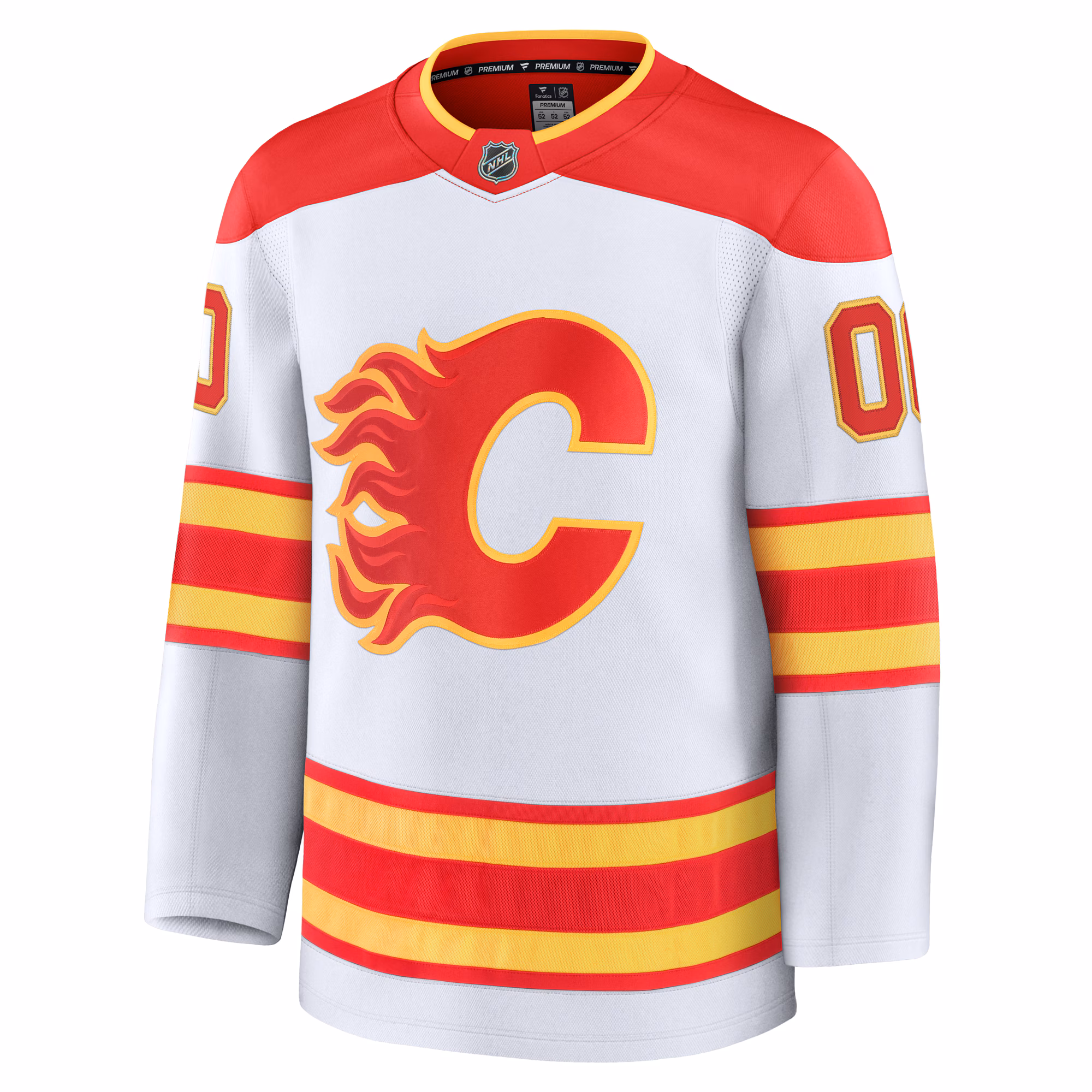 Calgary Flames Fanatics Away Premium Custom Jersey - White