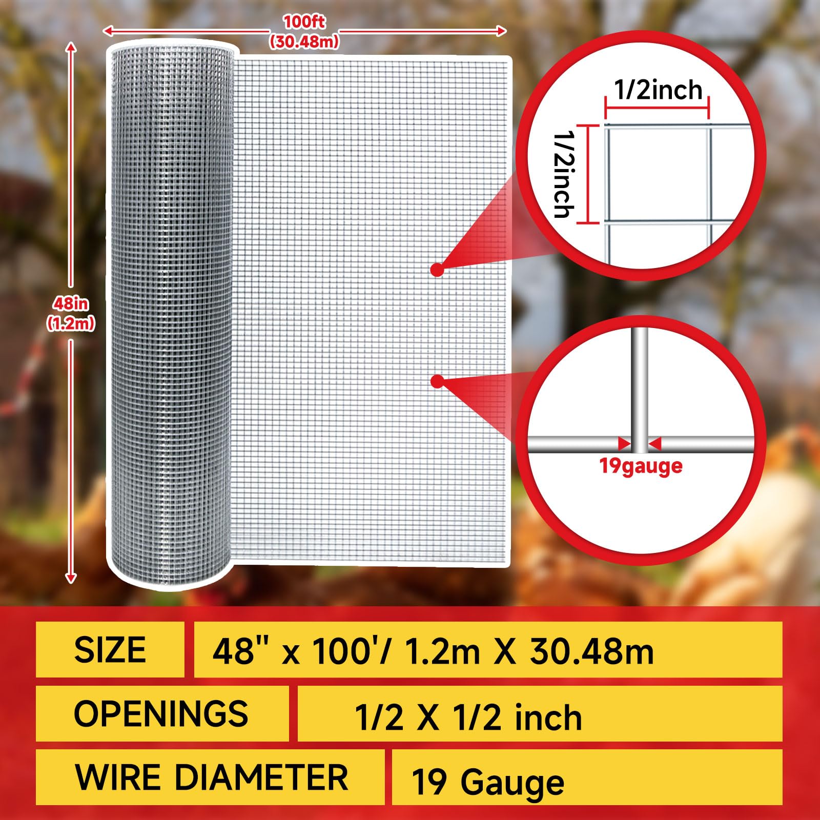 SANZEUS Hardware Cloth 1/2
