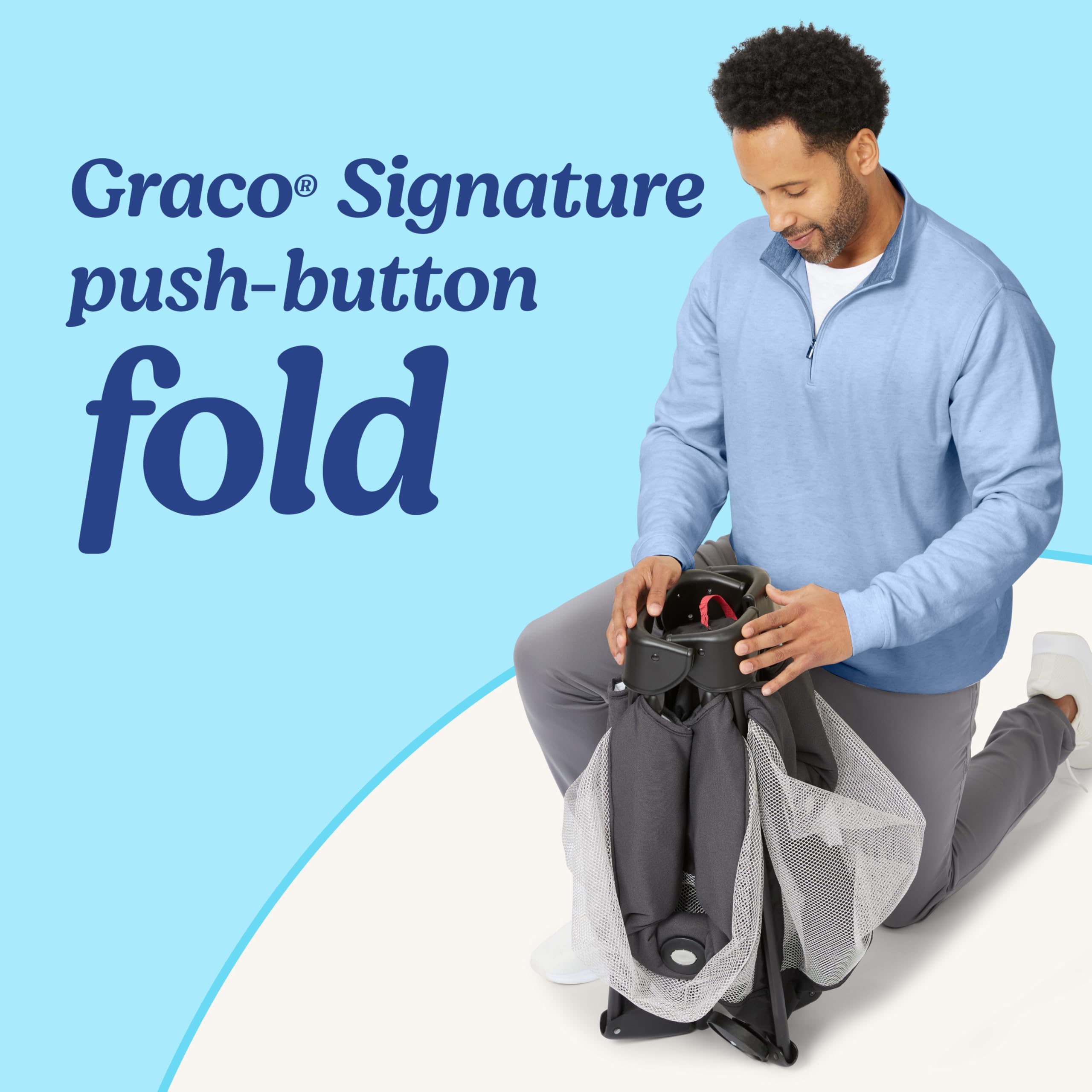 GRACO On The Go Zip Pack 'n Play with Bassinet & Playpen